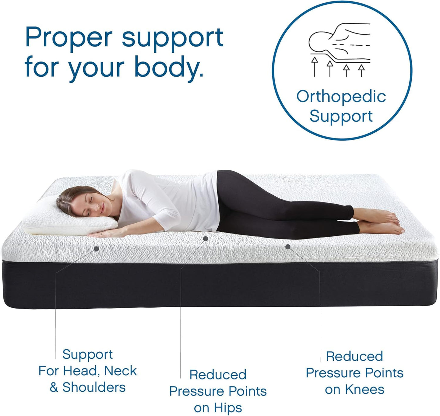 12 Inch King Mattress Memory Foam Medium Firm, King Size Memory Foam Mattress Cooling, Made in the USA, 12" Depth with Pressure Relief, Certipur-Us Certified No Fiberglass, Coolgel Bed
