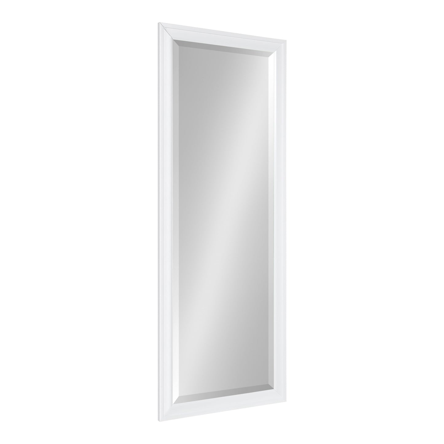 Bosc Modern Framed Rectangular Wall Mirror, 19.5 X 51.5, White, Decorative Tall Mirror with Rectangular Shape and Vibrant Beveled Edge for Wall Decor