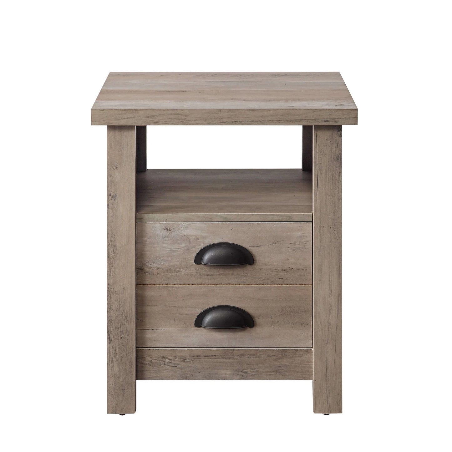 Granary Modern Farmhouse End Table, Rustic Gray