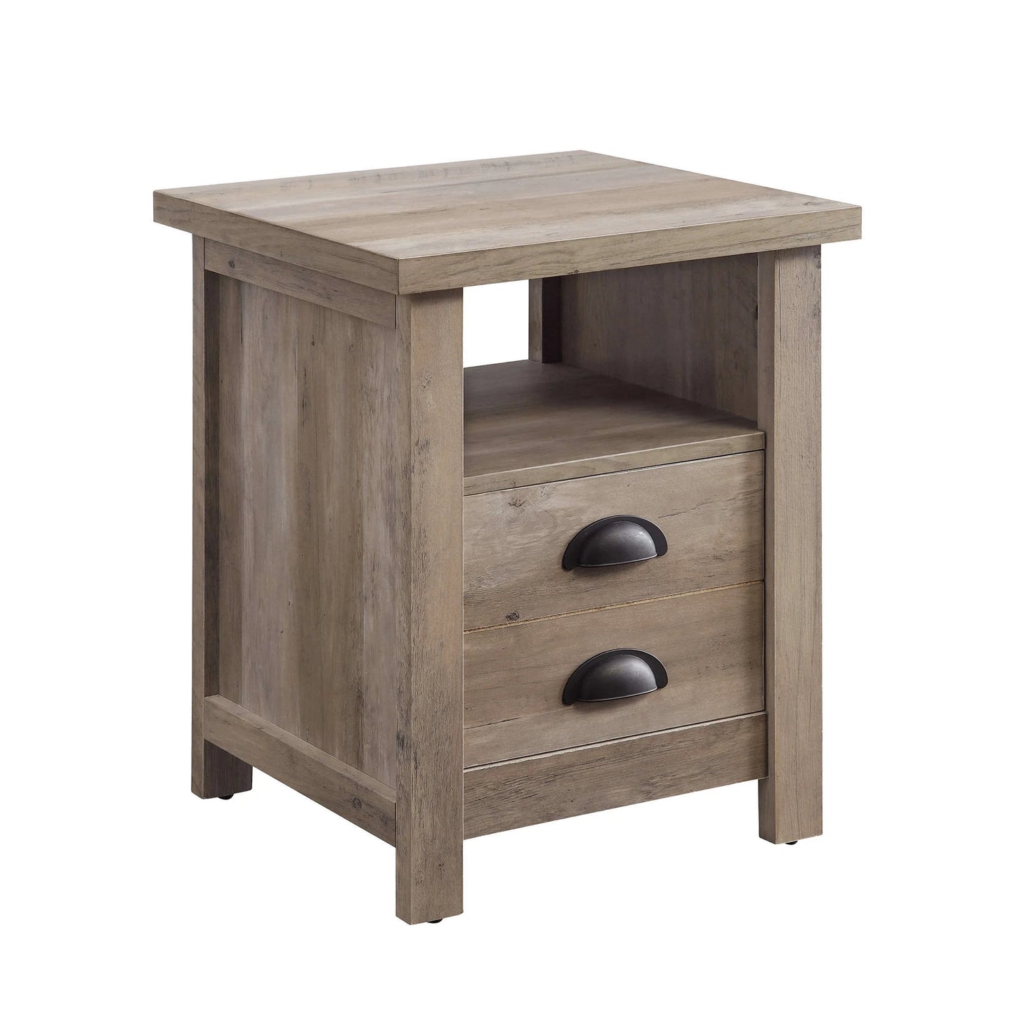 Granary Modern Farmhouse End Table, Rustic Gray