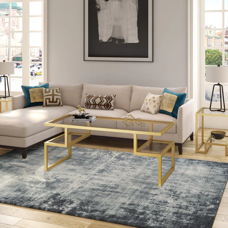 Zander Glass Top Coffee Table
