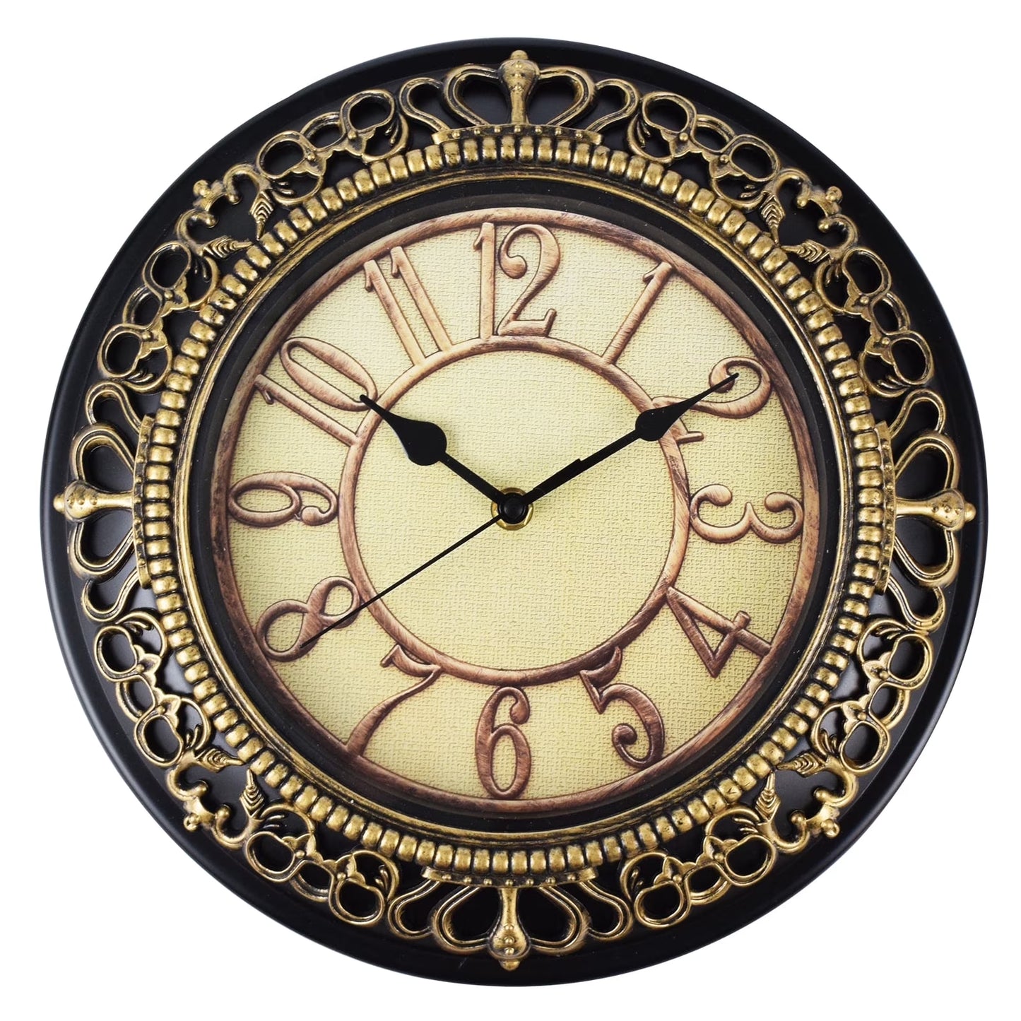 Wall Clock for Living Room Decor Battery Operated,12 Inches round Silent Non Ticking Clock for Kitchen Home Office