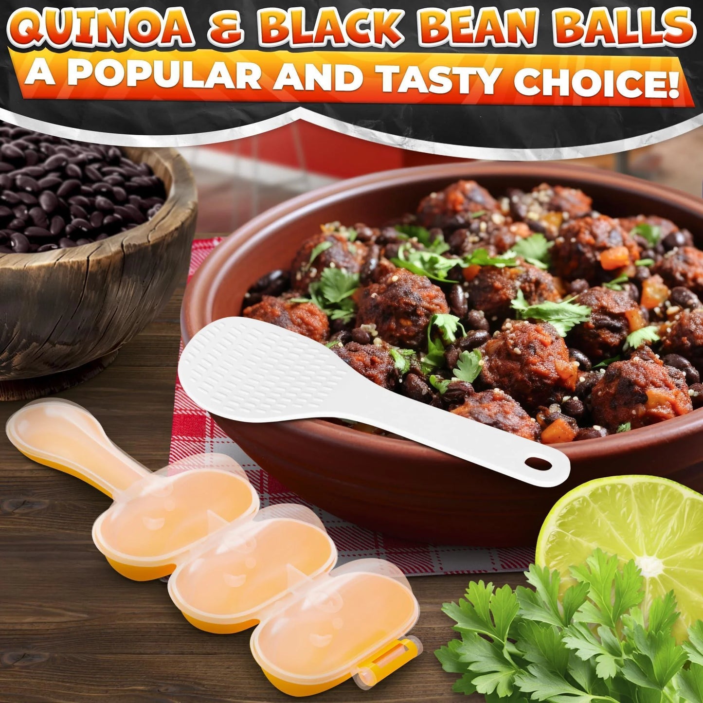 Rice Ball Mold Set (2 Pack) – Easy Rice Ball Maker Sushi & Onigiri Maker with Paddle Spoon for Temari Sushi Yaki Onigiri Omusubi – Fun Smiley Shape for Bento & Creative Meal Presentation