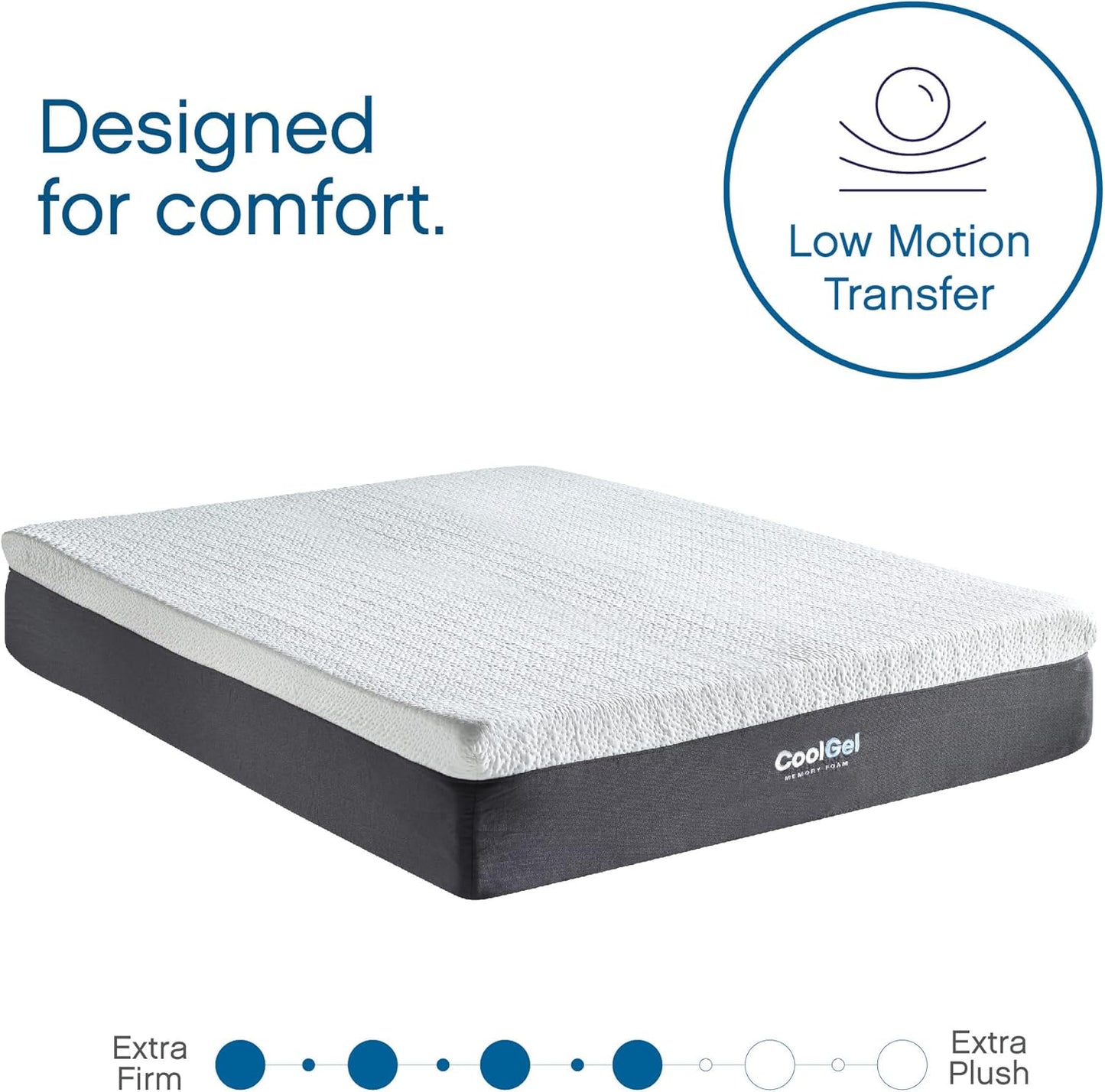 12 Inch King Mattress Memory Foam Medium Firm, King Size Memory Foam Mattress Cooling, Made in the USA, 12" Depth with Pressure Relief, Certipur-Us Certified No Fiberglass, Coolgel Bed