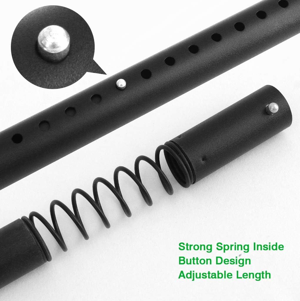 Room Divider Tension Curtain Rod, 43-83 Inch Tension Shower Curtain Rods, Curtain Rods No Drilling for Window,Adjustable Bathroom Stall Tension Pole-Black