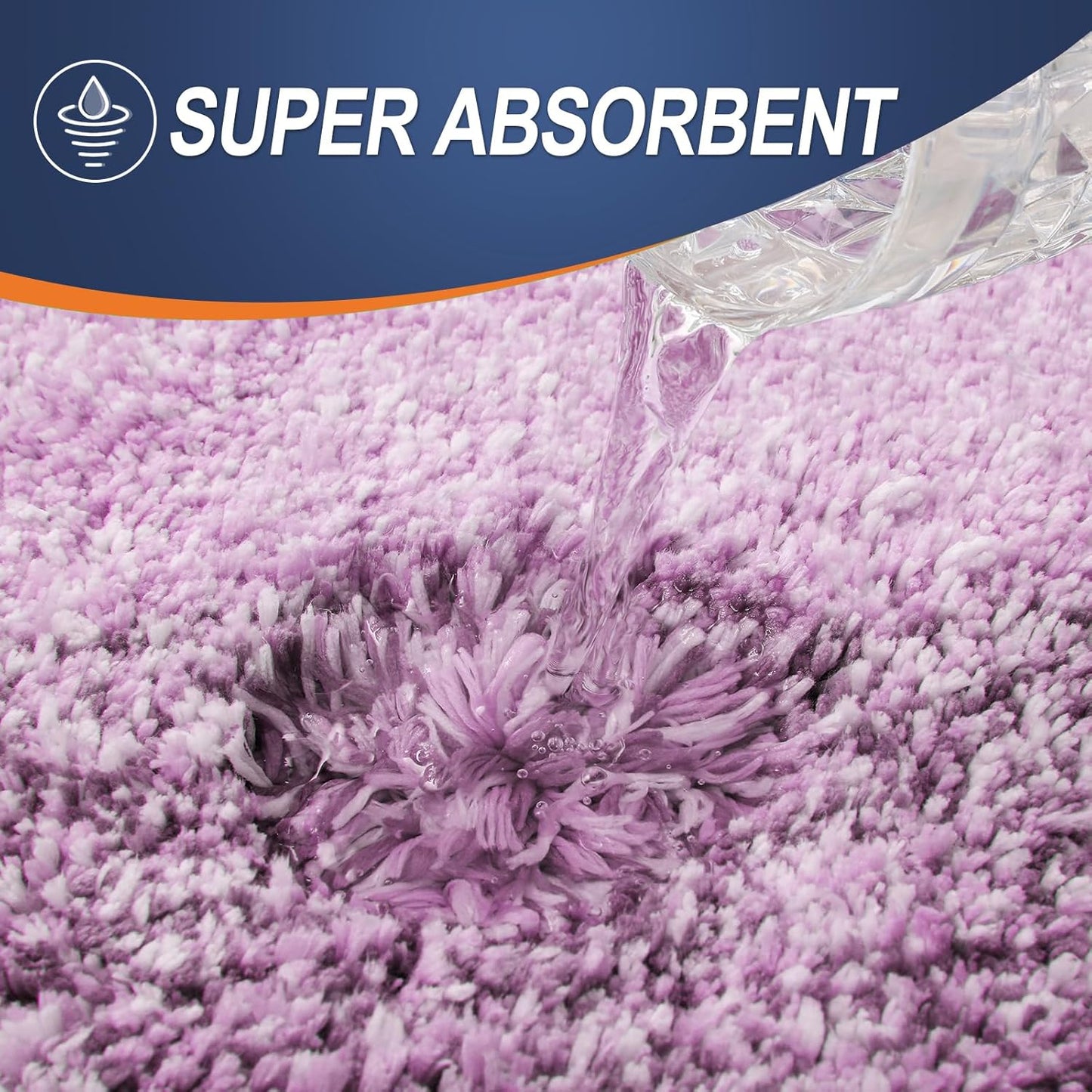 Bathroom Rugs Mat 24X16, Extra Soft Absorbent Microfiber Bath Rugs, Rubber Backing, Quick Dry, Washable Bath Mats for Bathroom Floor, Tub and Shower, Home Decor Accessories, Pinkish-Purple