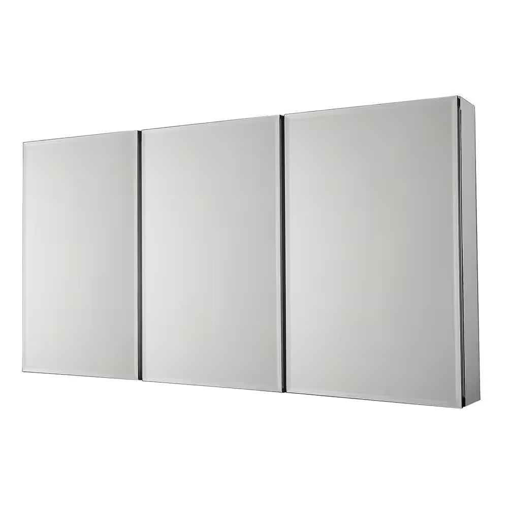 36 In. W X 31 In. H Rectangular Aluminum Medicine Cabinet with Mirror