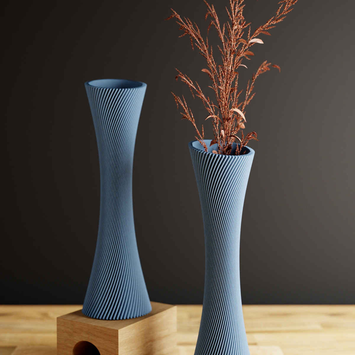 Spiral Rose Vase | Sculptural Plant-Based Modern Vase