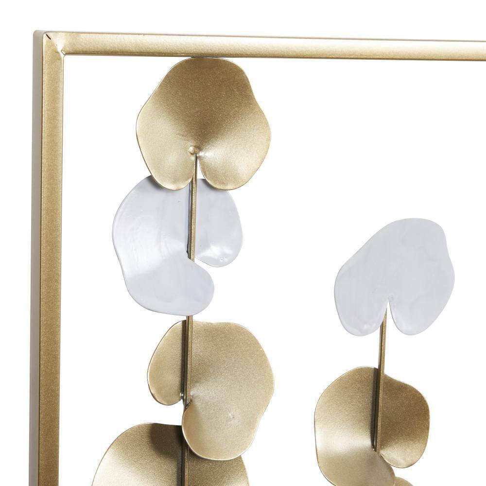 26 In. X 40 In. Gold Metal Modern Abstract Wall Decor