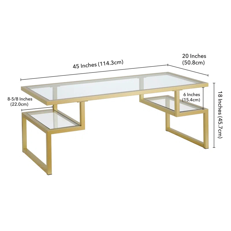 Zander Glass Top Coffee Table