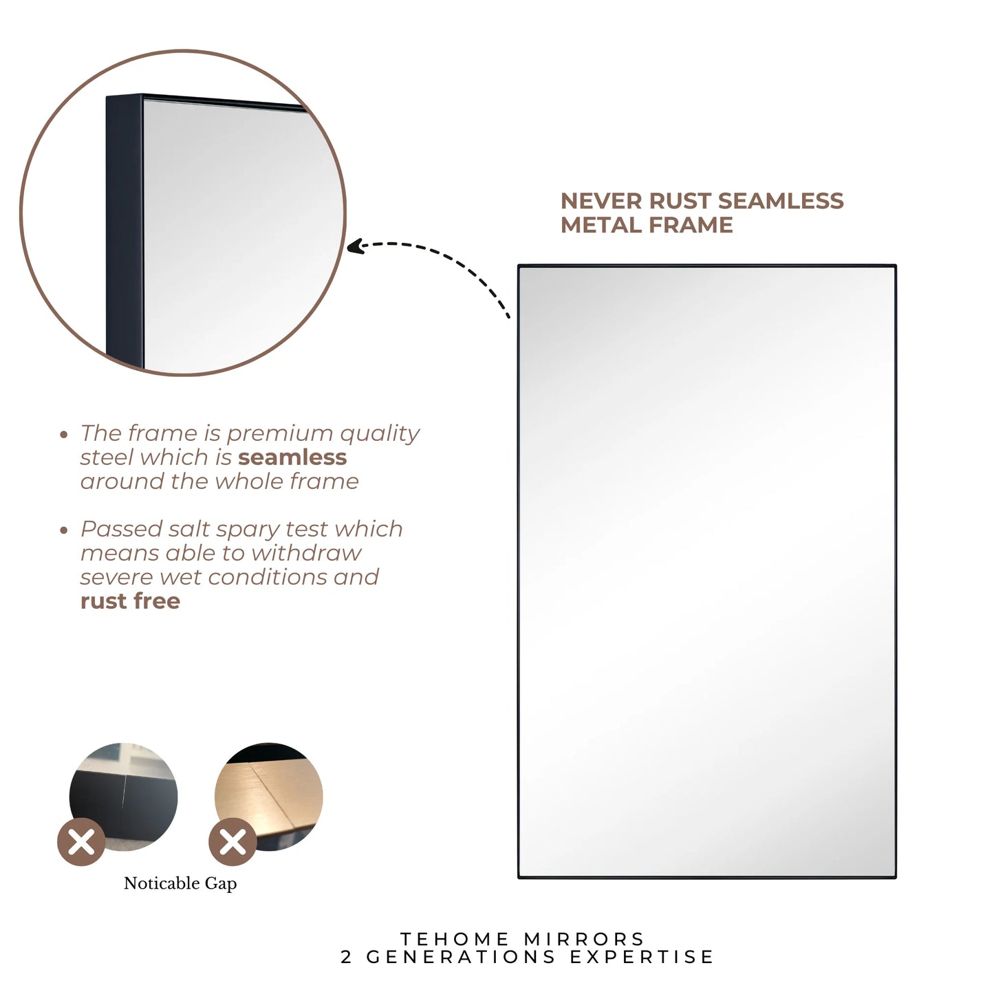 Black Medicine Cabinet, 16X26 Inches, Recessed, Framed Mirror