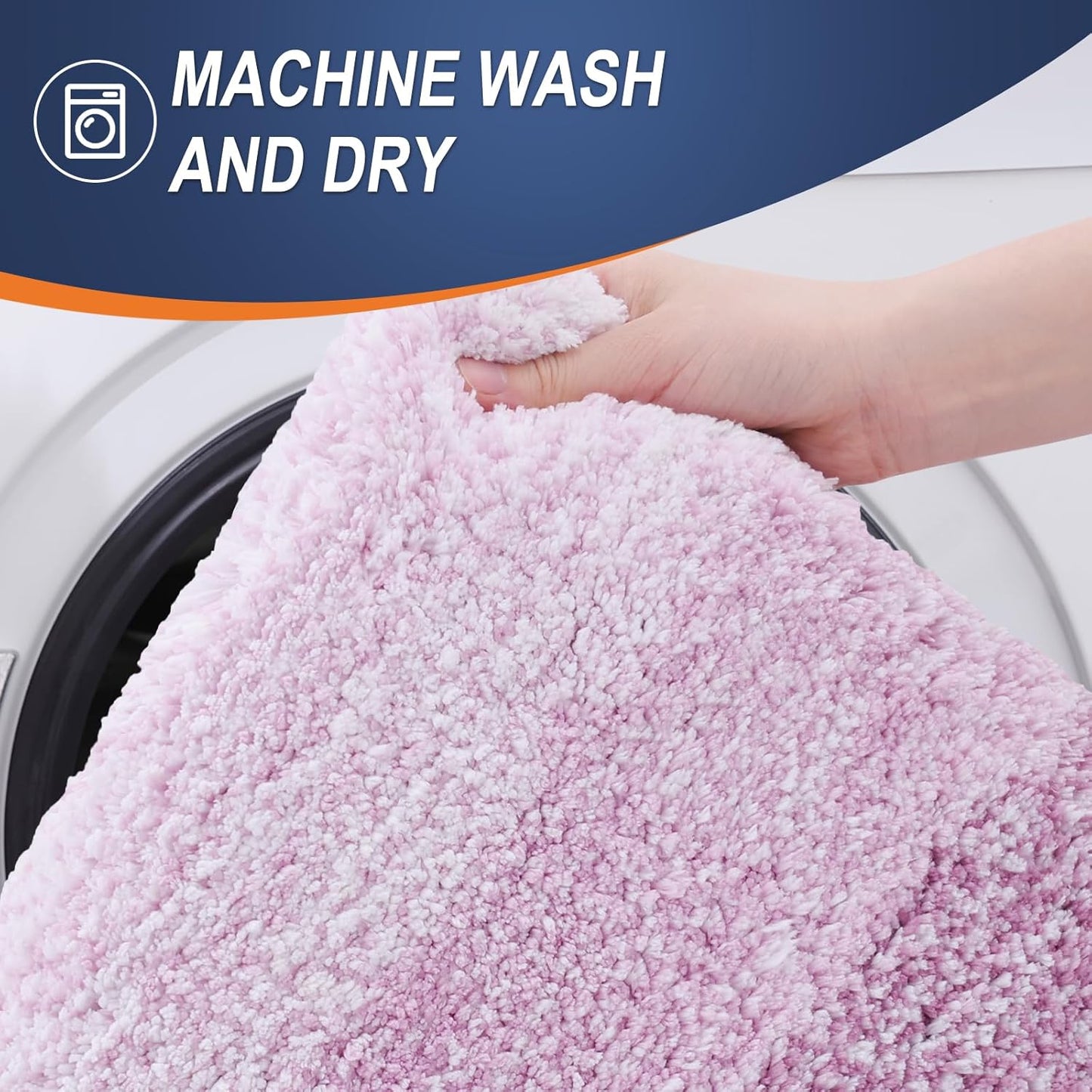 Bathroom Rugs Mat 24X16, Extra Soft Absorbent Microfiber Bath Rugs, Rubber Backing, Quick Dry, Washable Bath Mats for Bathroom Floor, Tub and Shower, Home Decor Accessories, Pinkish-Purple