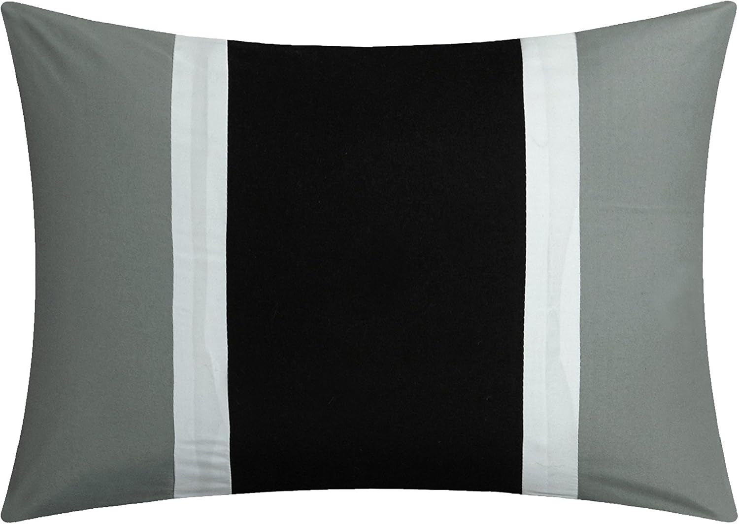 Clayton 10 Piece Comforter Set Pintuck Pieced Block Embroidery Bed in a Bag with Sheet Set, King Black Grey