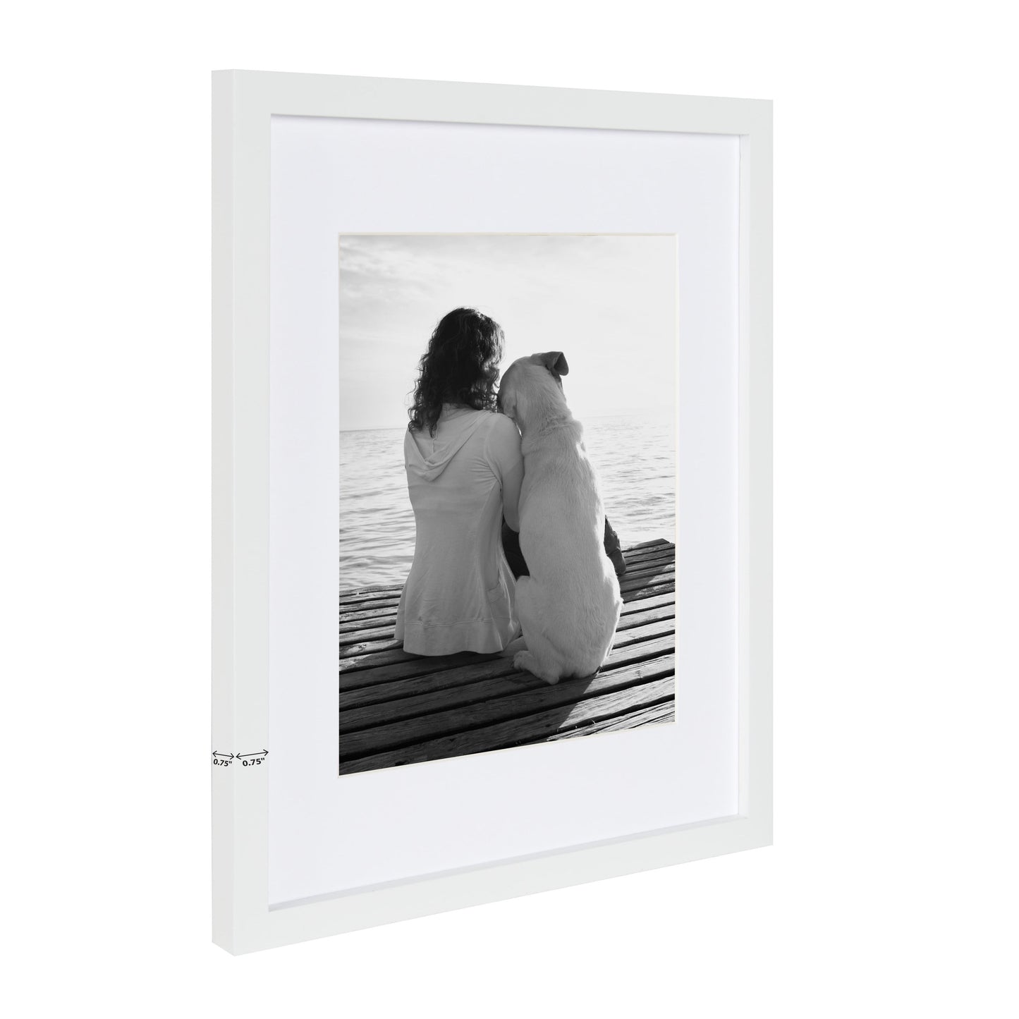 Gallery Wood Photo Frame Set for Customizable Wall Display, White 11X14 Matted to 8X10, Pack of 4