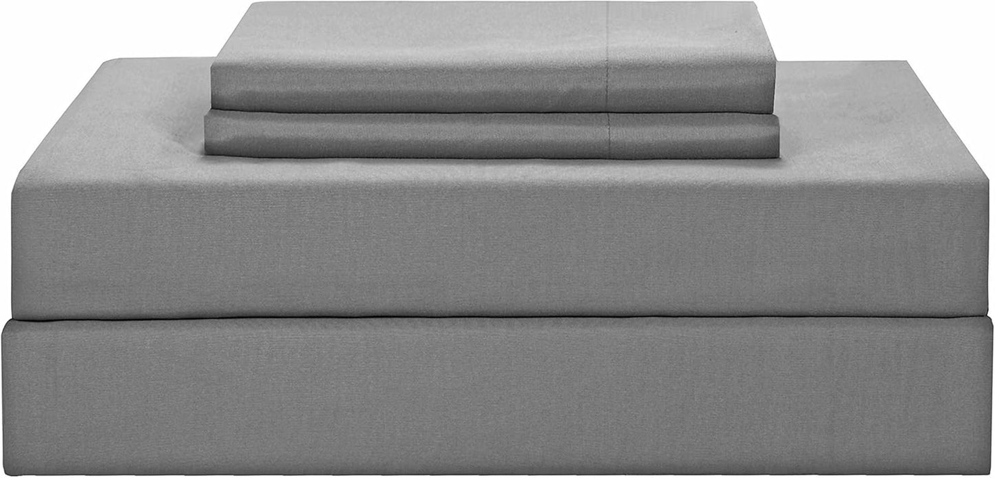 Clayton 10 Piece Comforter Set Pintuck Pieced Block Embroidery Bed in a Bag with Sheet Set, King Black Grey