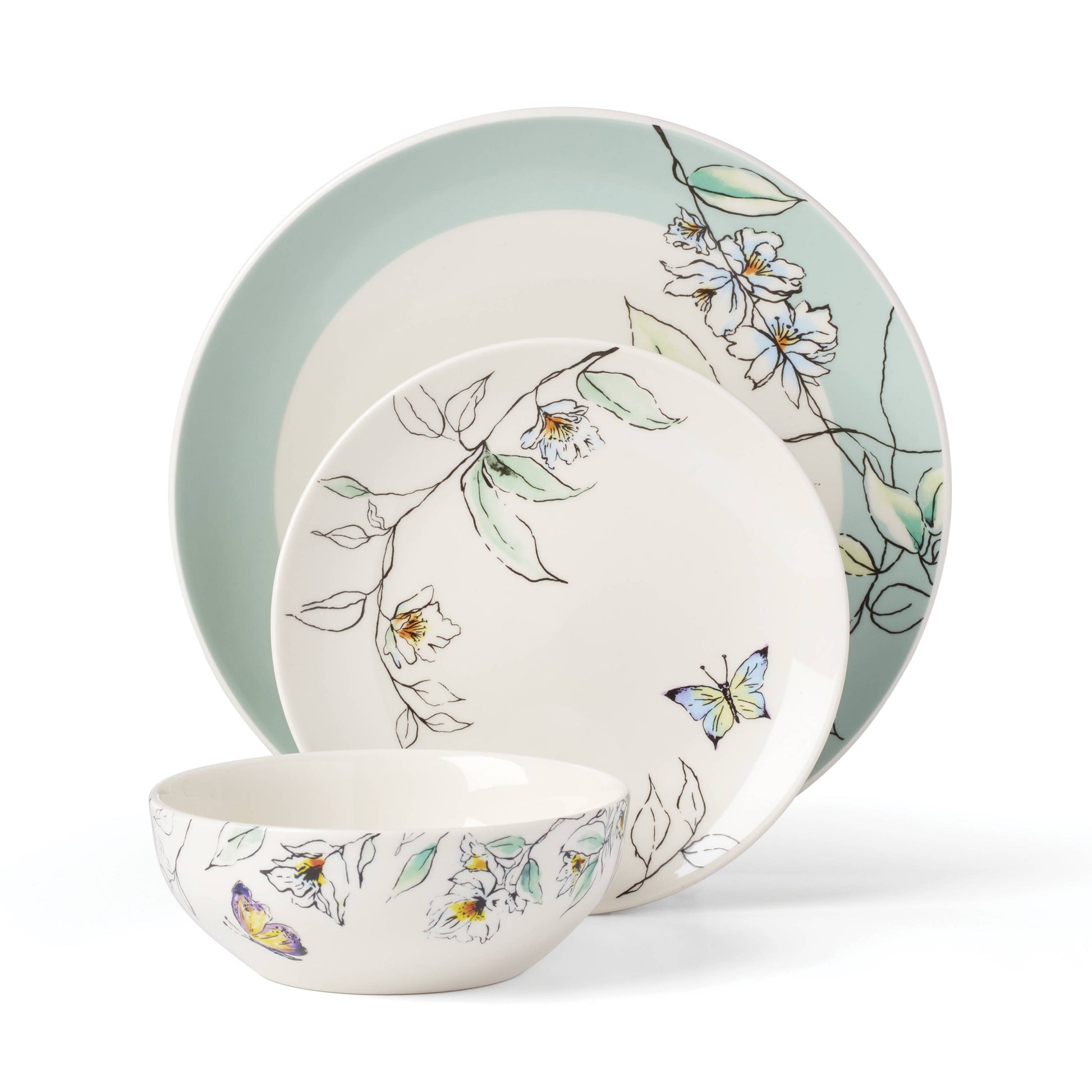 Entertain 365 12-Piece Botanica Dinnerware Set (Service for 4)