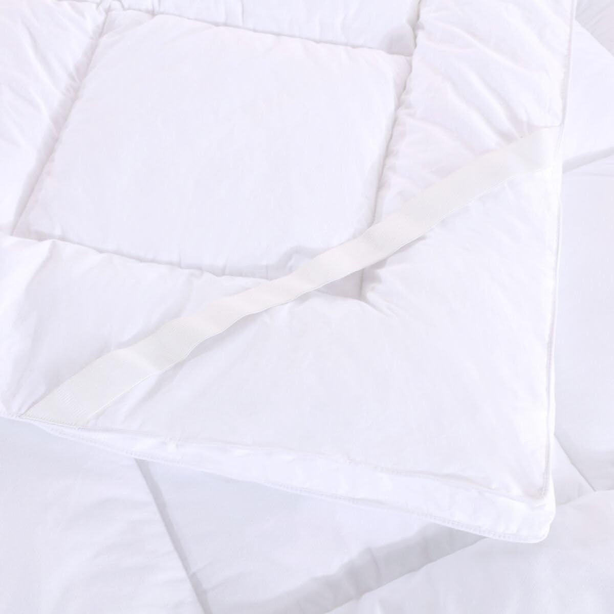 Abripedic Plush Cotton Mattress Topper, Cal-King, 2" Hypoallergenic Overfilled down Alternative Anchor Bands Mattress Topper