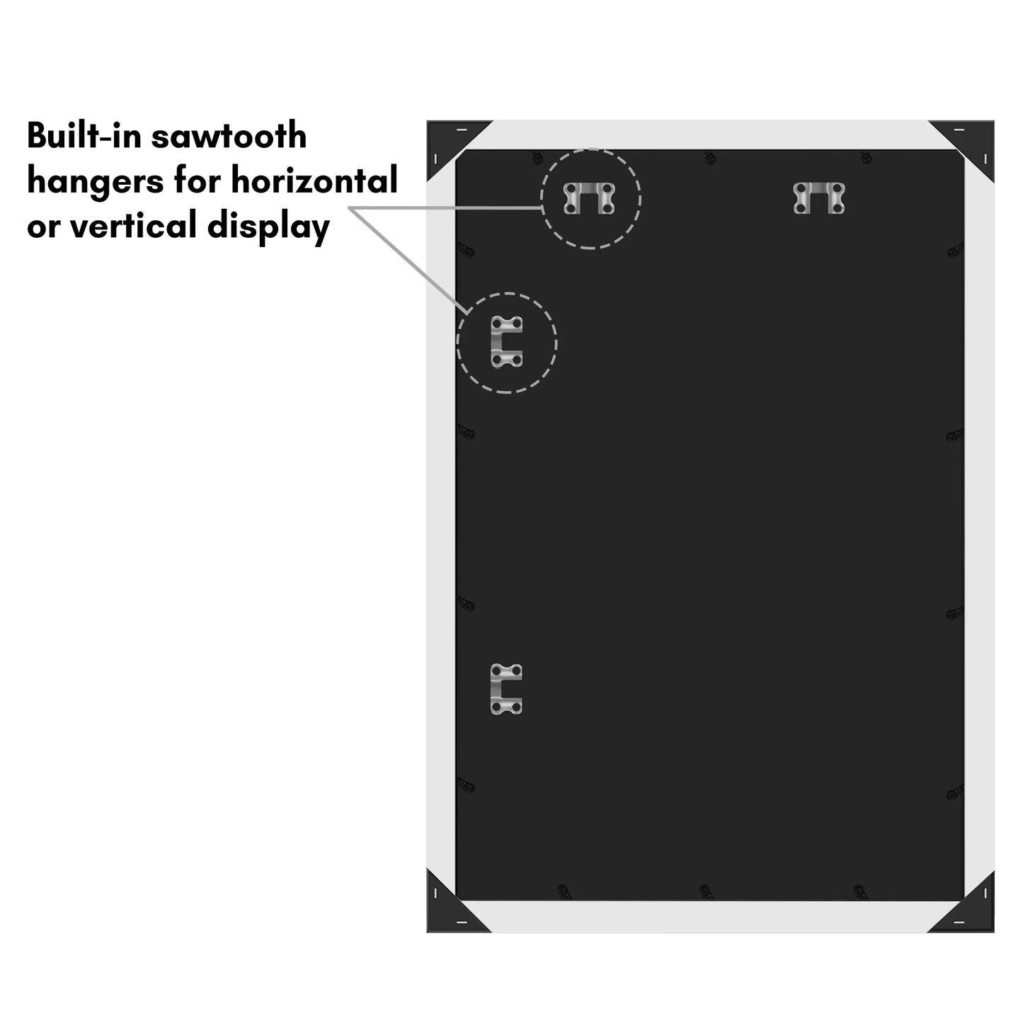 Poster Frame 24X36 Inches - White Wooden Picture Frame with Plexiglass Cover