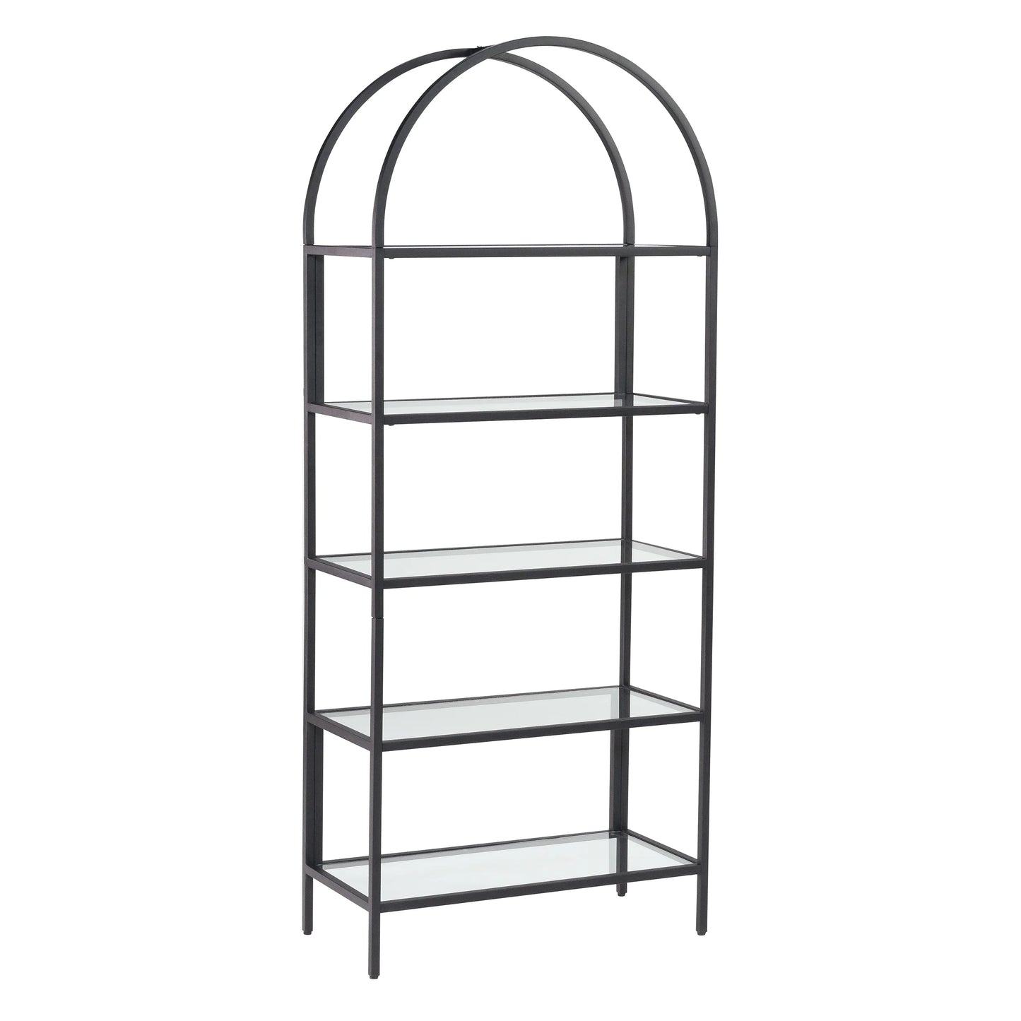 Nola Arc Bookshelf, Black Finish