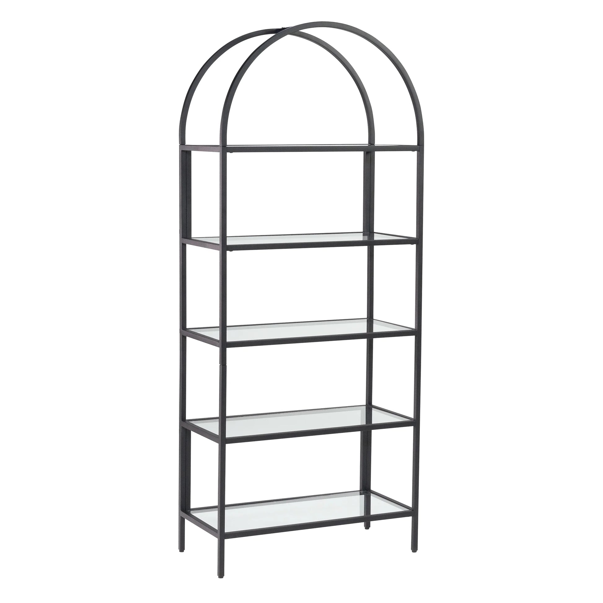 Nola Arc Bookshelf, Black Finish