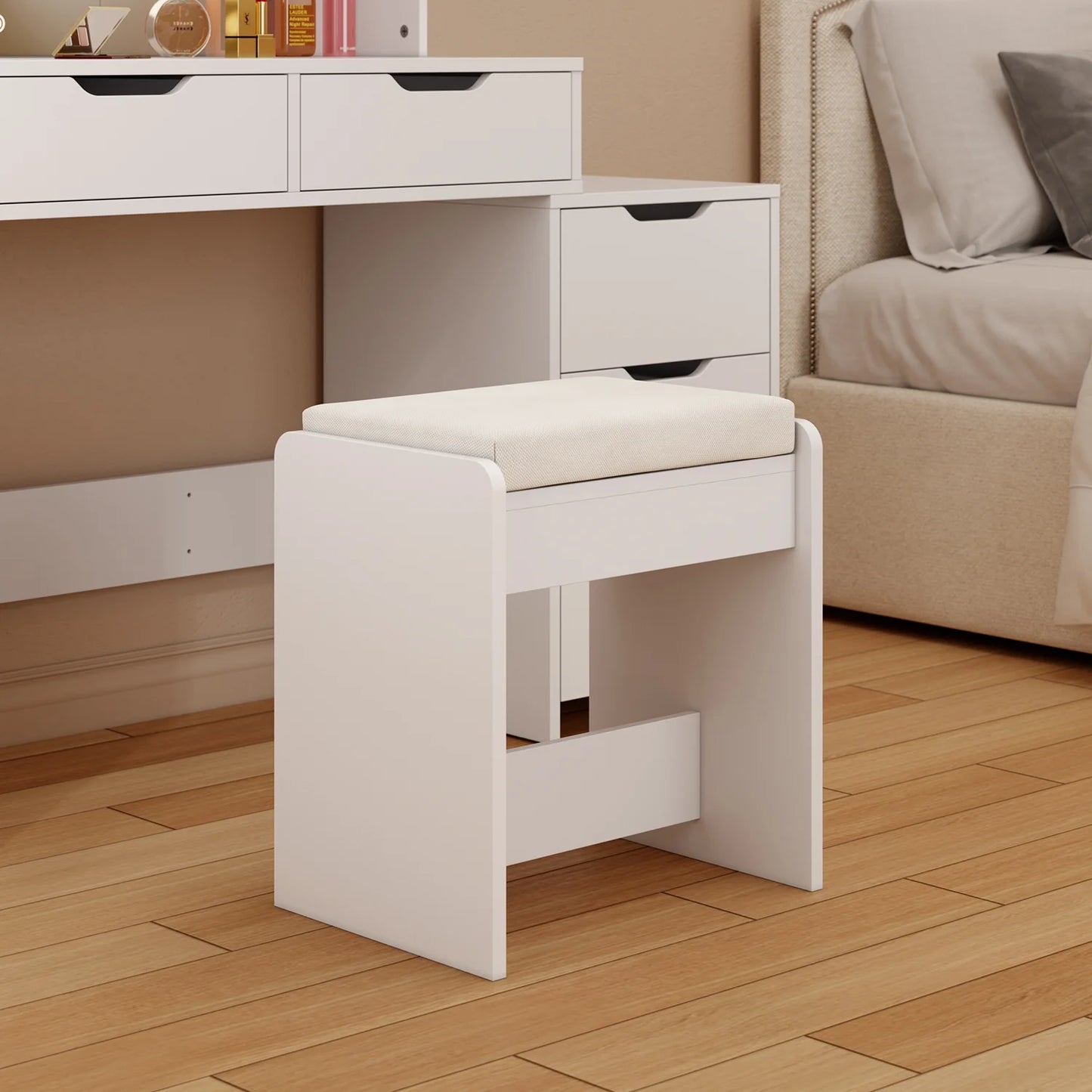 Makeup Vanity with Mirror and Lights Large Vanity Table Set White