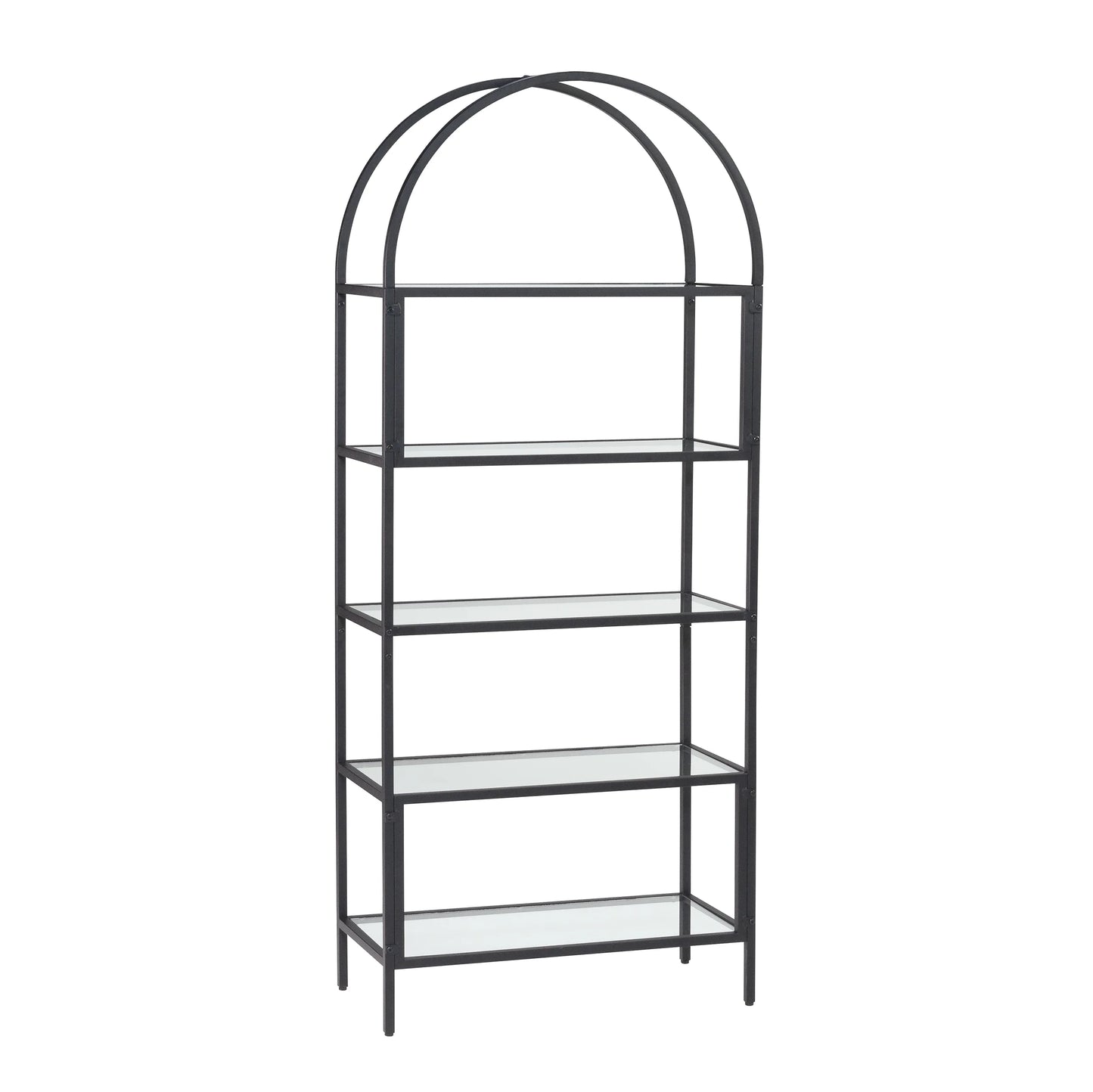 Nola Arc Bookshelf, Black Finish