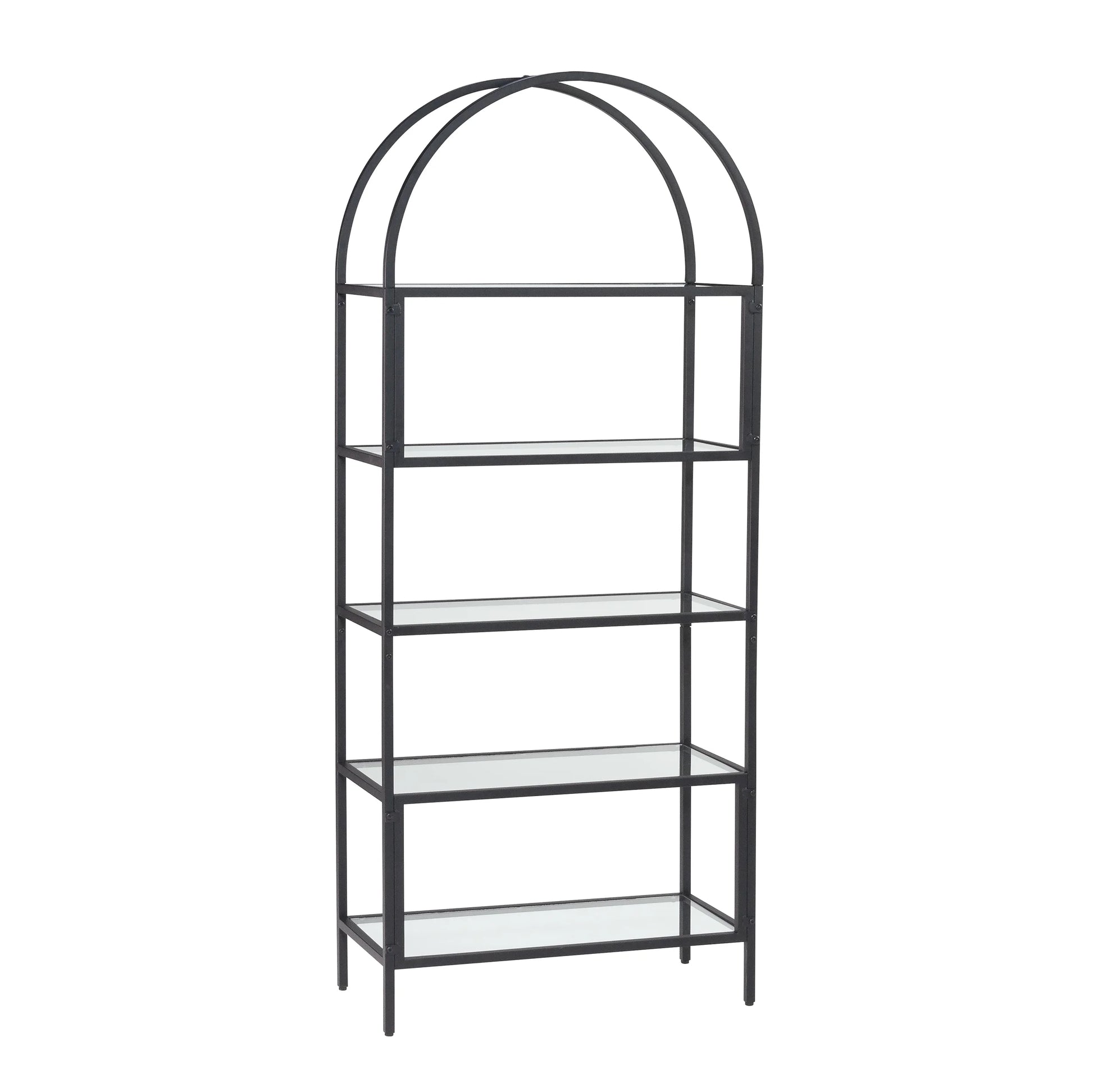Nola Arc Bookshelf, Black Finish
