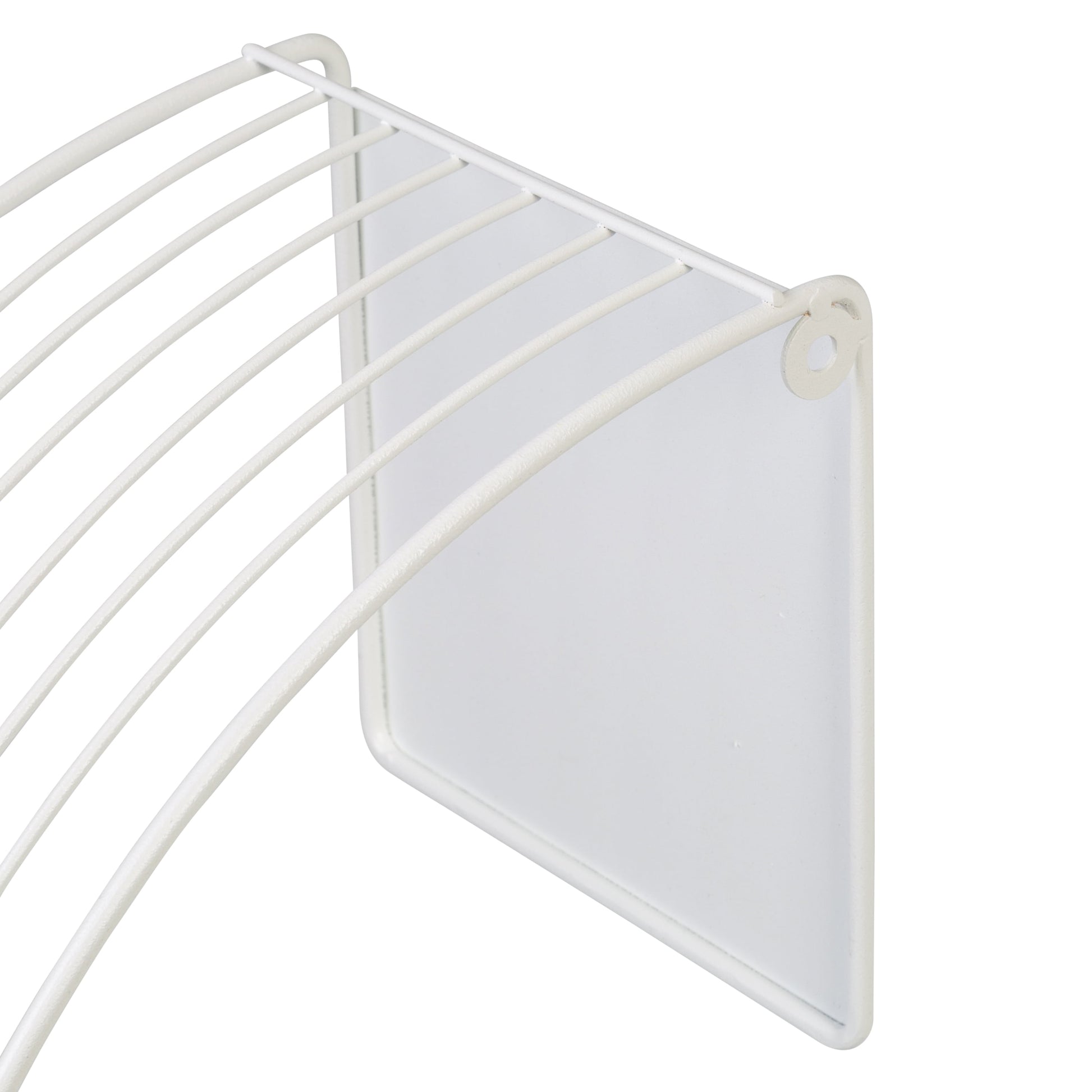 17.7" W X 17.7" H Steel Floating Circular Accent Shelf, White