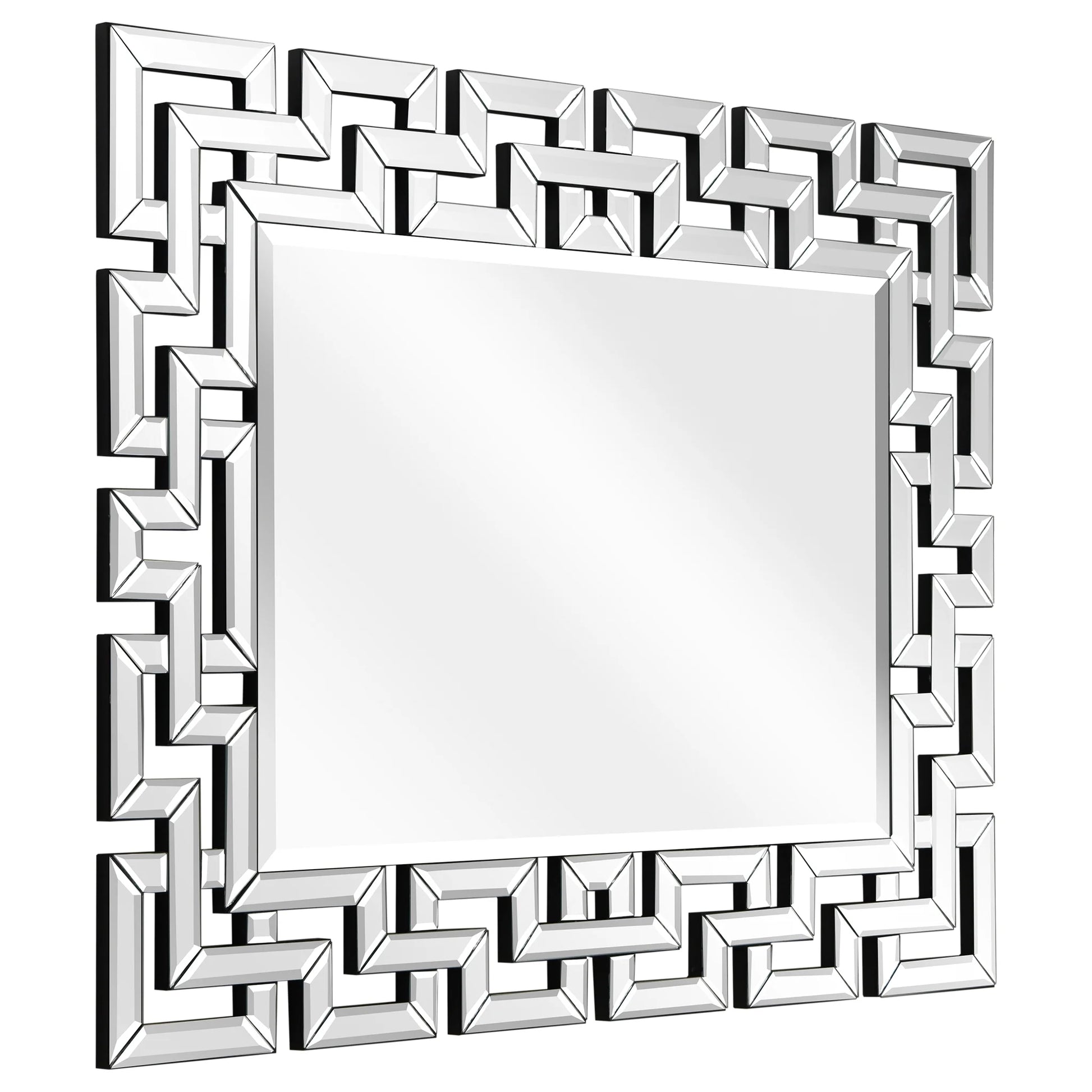 Direct Elegant Beveled Geometry Decorative Wall Mirror, 31" X 40", Ready to Hang