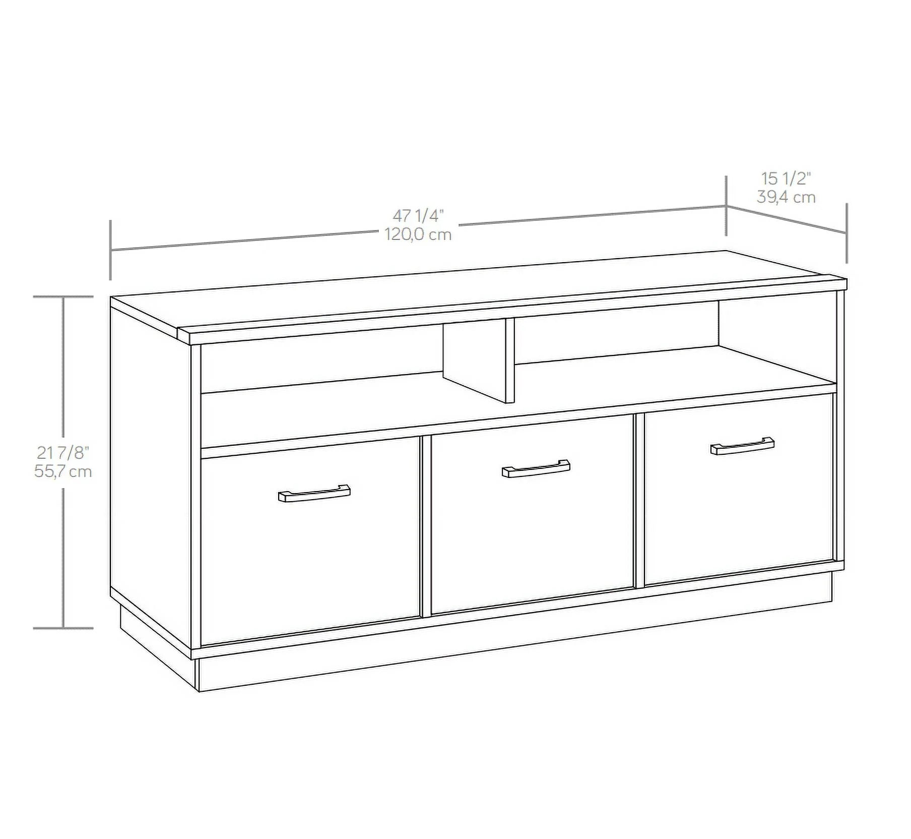 3-Door TV Stand Console for Tvs up to 50", Blackwood Finish