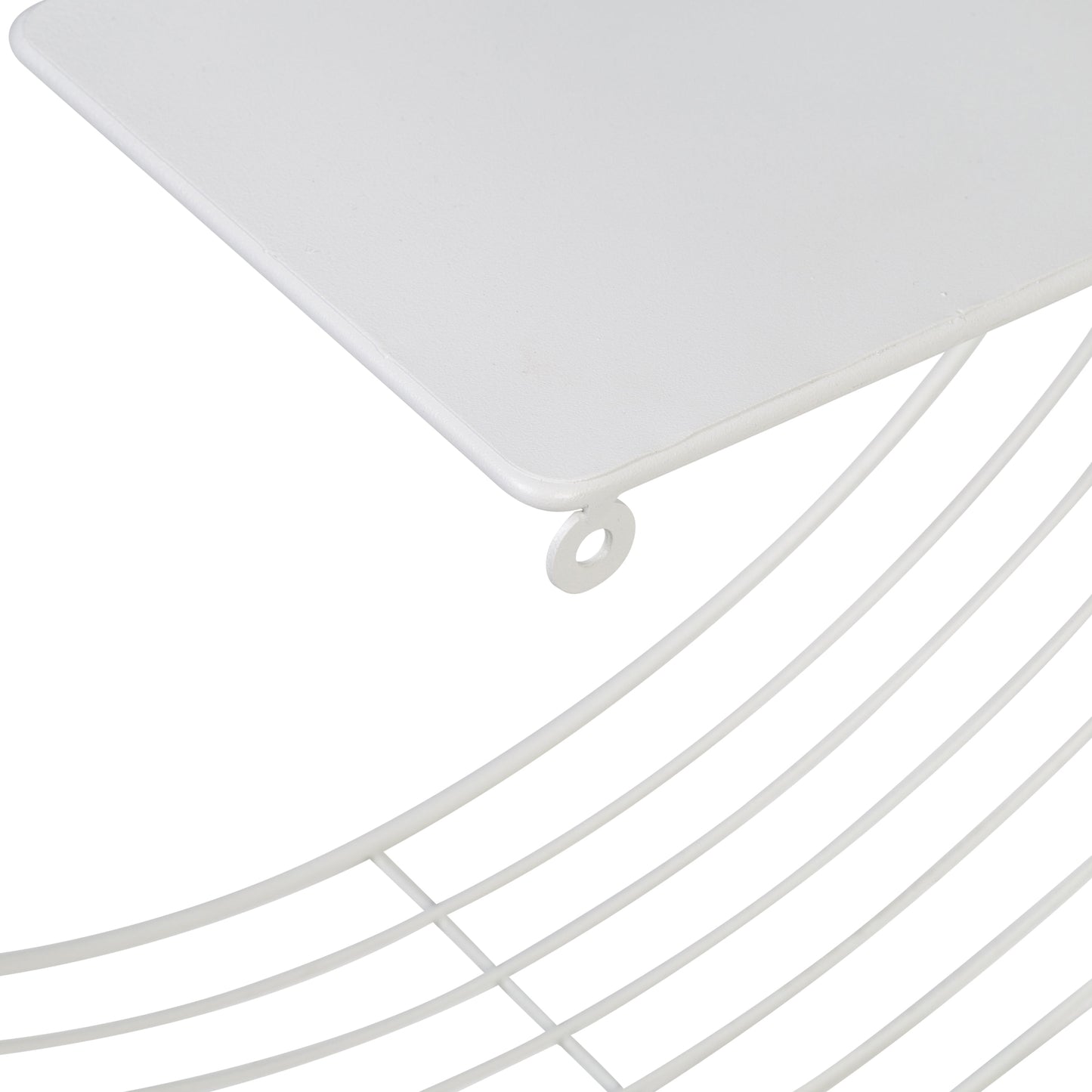 17.7" W X 17.7" H Steel Floating Circular Accent Shelf, White