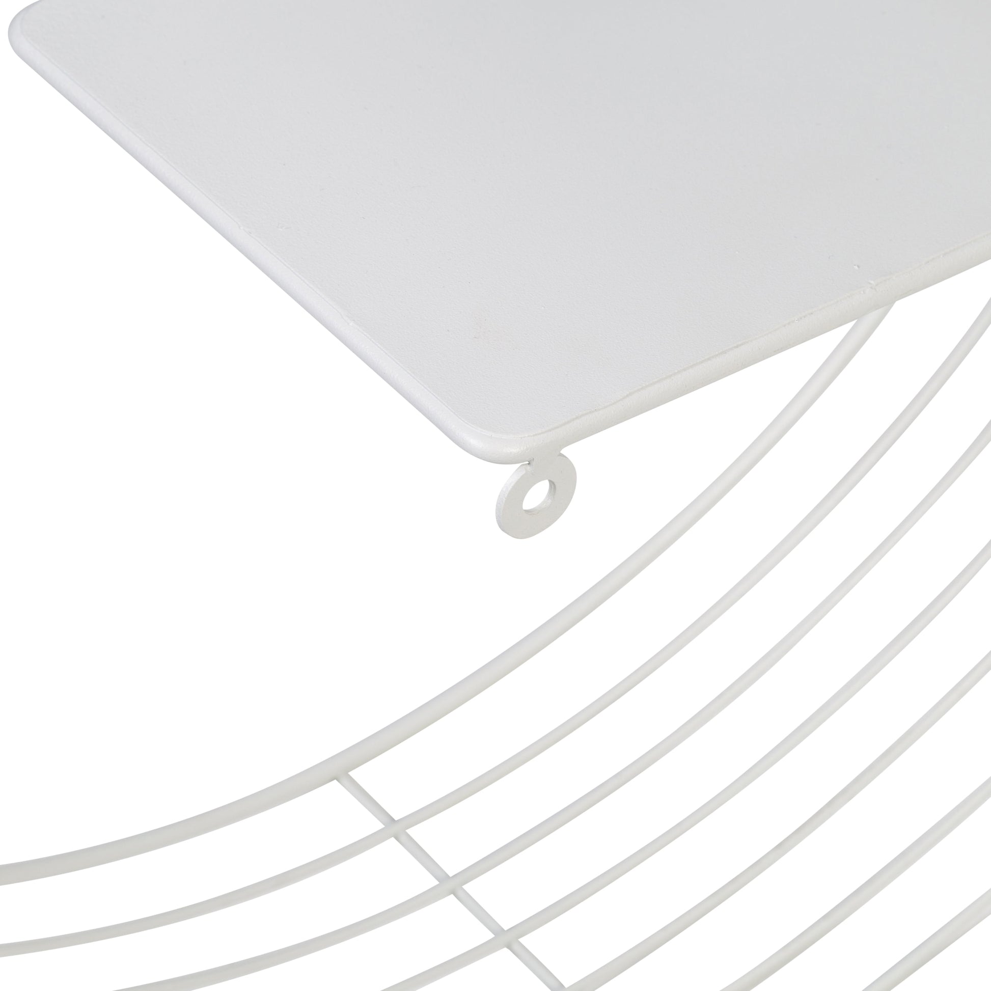 17.7" W X 17.7" H Steel Floating Circular Accent Shelf, White