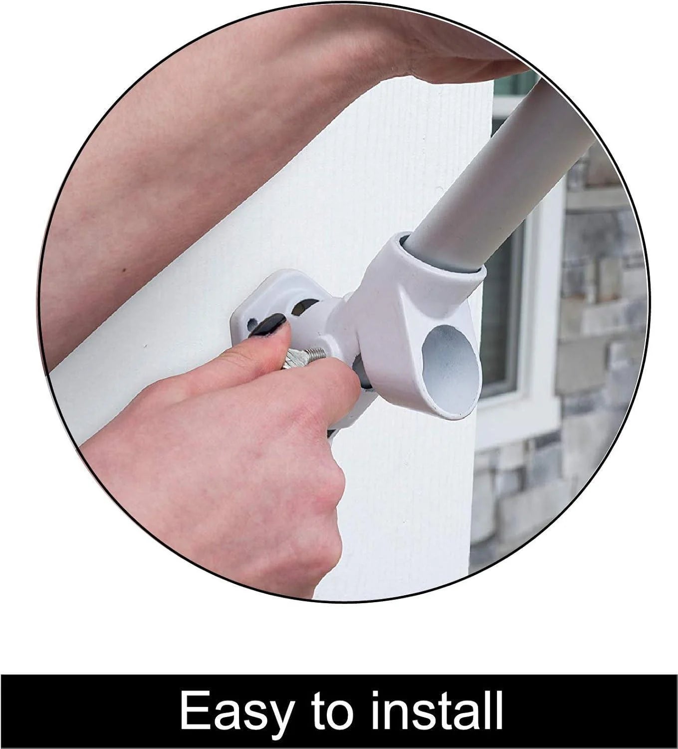 Two Position Fixed Wall Mount Bracket for Flag (NO Flagpole, NO Flag Included)