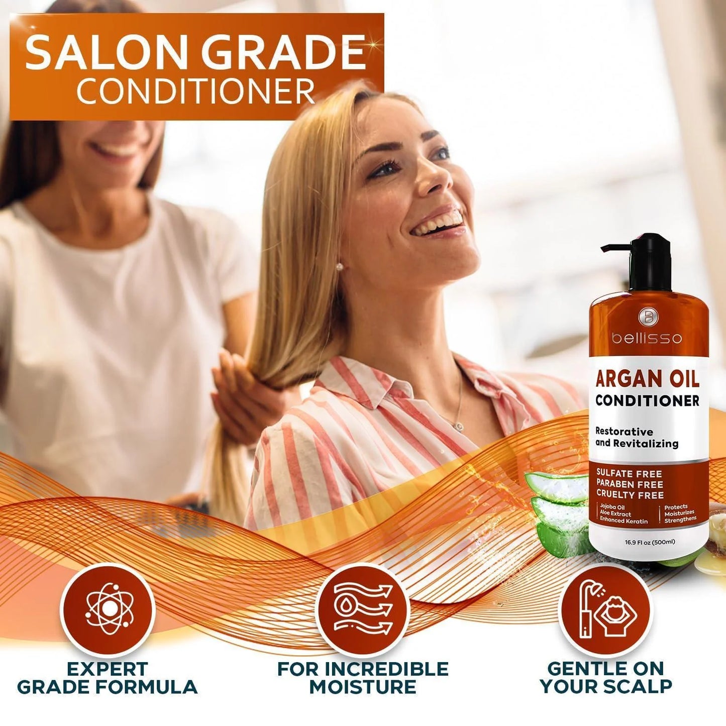 Argan Oil Conditioner Sulfate Free with No Parabens Moroccan Botanicals For
