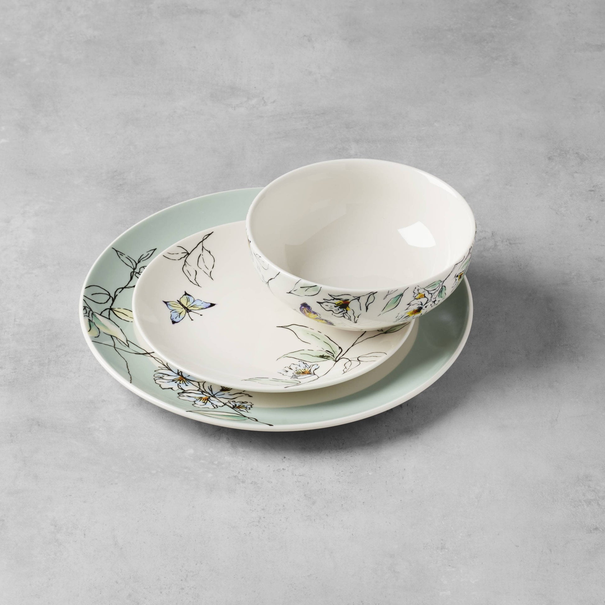 Entertain 365 12-Piece Botanica Dinnerware Set (Service for 4)