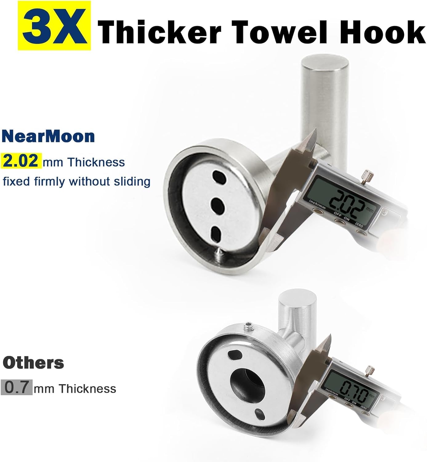 Bath Towel Hooks- SUS 304 Stainless Steel Robe Hook Holder, Heavy Duty Coat Hook for Bathroom Livingroom Hotel Kitchen Garage, Wall Mounted- 4 Pack (Brushed Nickel)