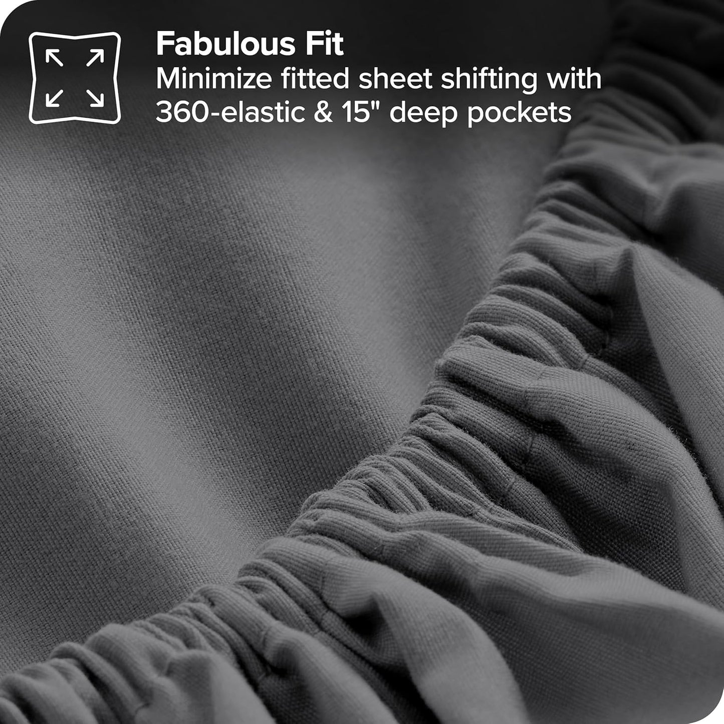 Bed-In-A-Bag 7 Piece Comforter & Sheet Set - Queen - Goose down Alternative - Ultra-Soft 1800 Premium - Bedding Set (Queen, Grey/Grey)