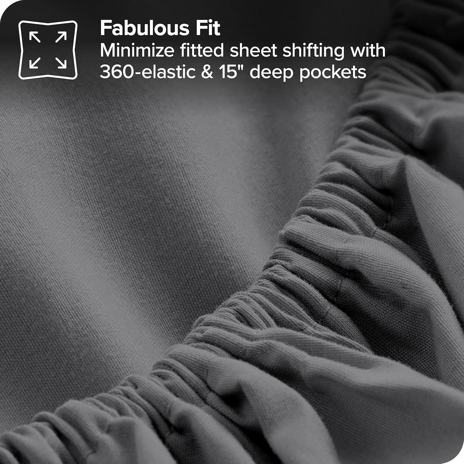 Bed-In-A-Bag 7 Piece Comforter & Sheet Set - Queen - Goose down Alternative - Ultra-Soft 1800 Premium - Bedding Set (Queen, Grey/Grey)