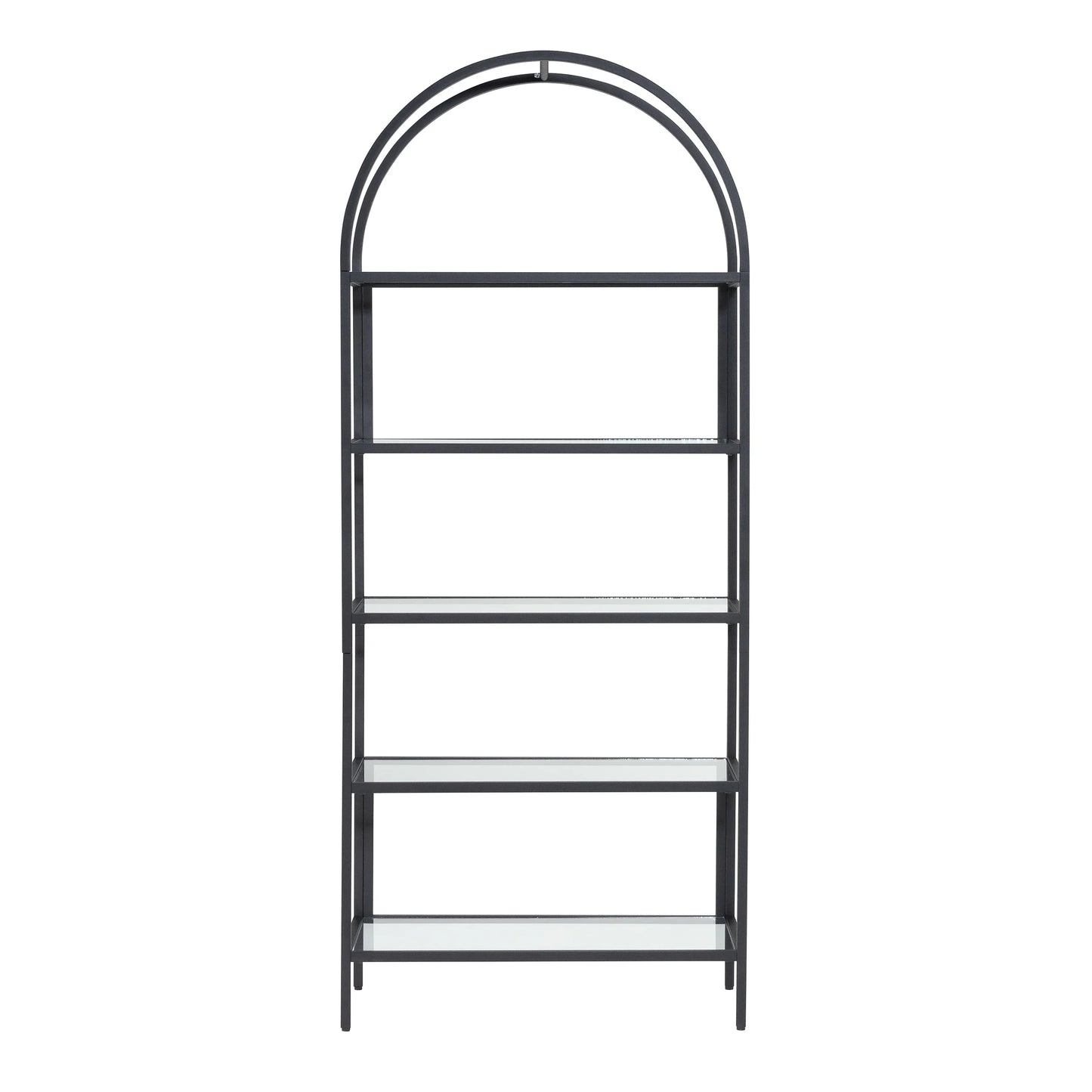 Nola Arc Bookshelf, Black Finish