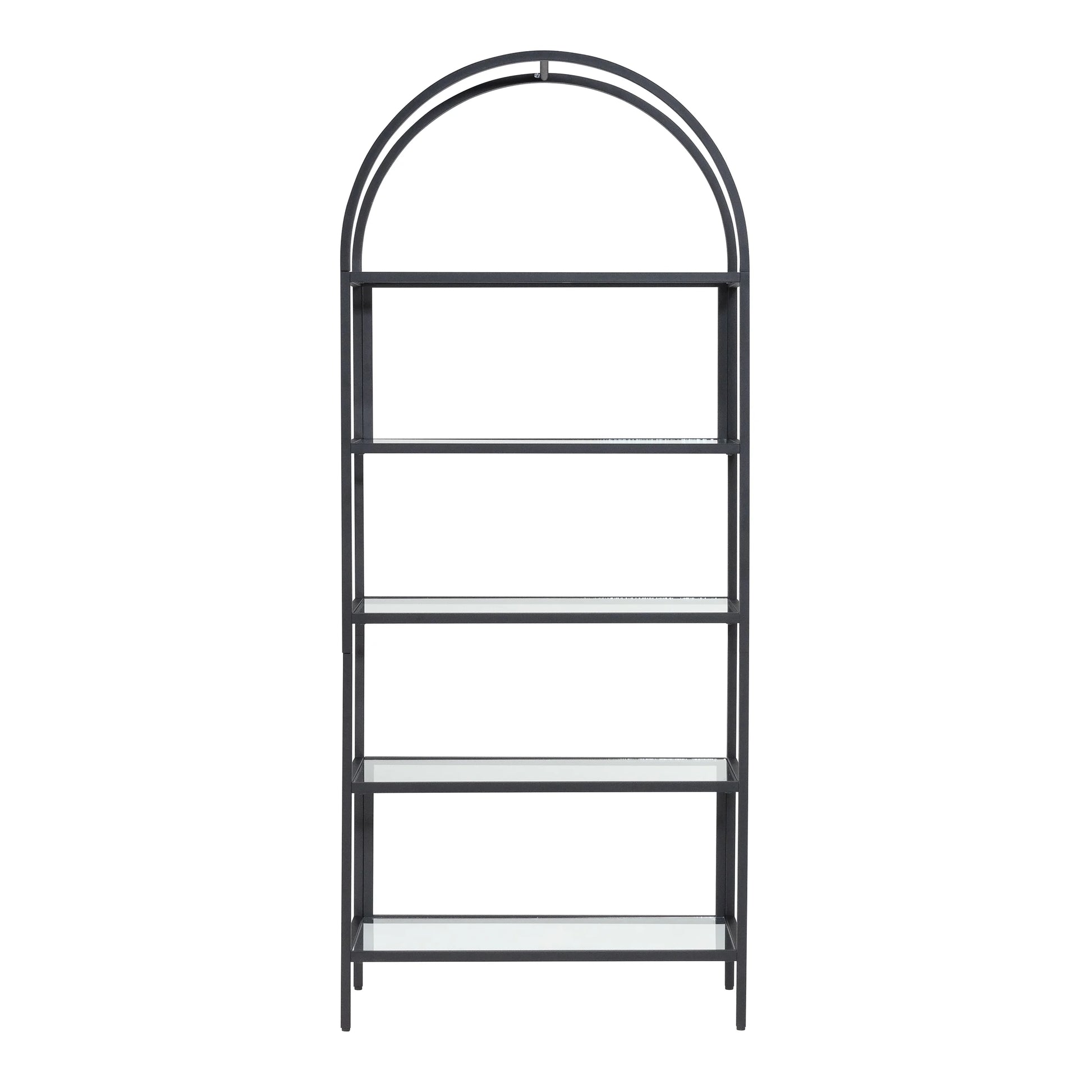 Nola Arc Bookshelf, Black Finish