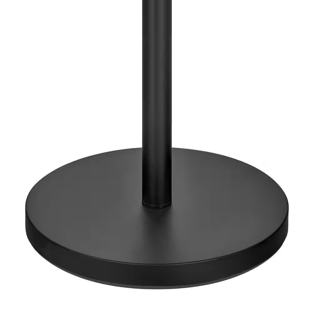 Regan 63 In. Matte Black Floor Lamp with Clear Glass Shades