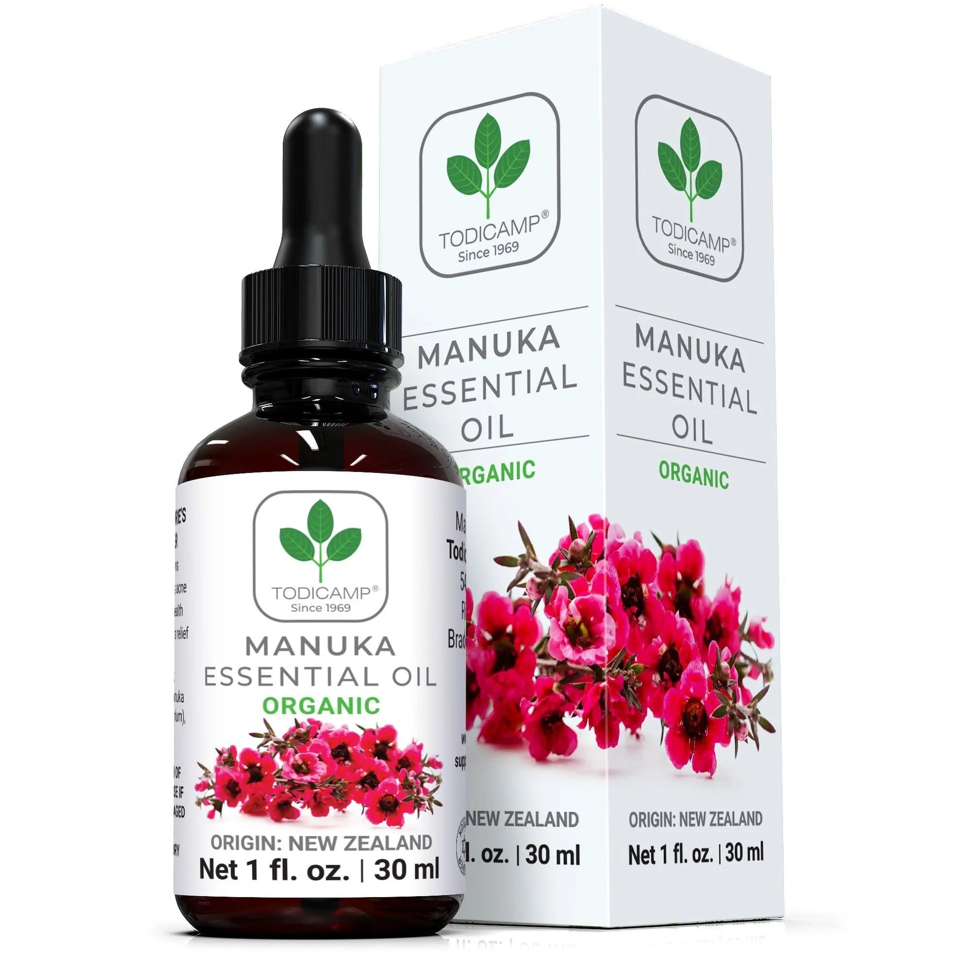 100% Pure Manuka Oil from New Zealand Therapeutic Grade Essential Oil for Wound Care Skin Soothing Nail & Scalp Health Organic Undiluted Cold Pressed Manuka for Face Hair & Body