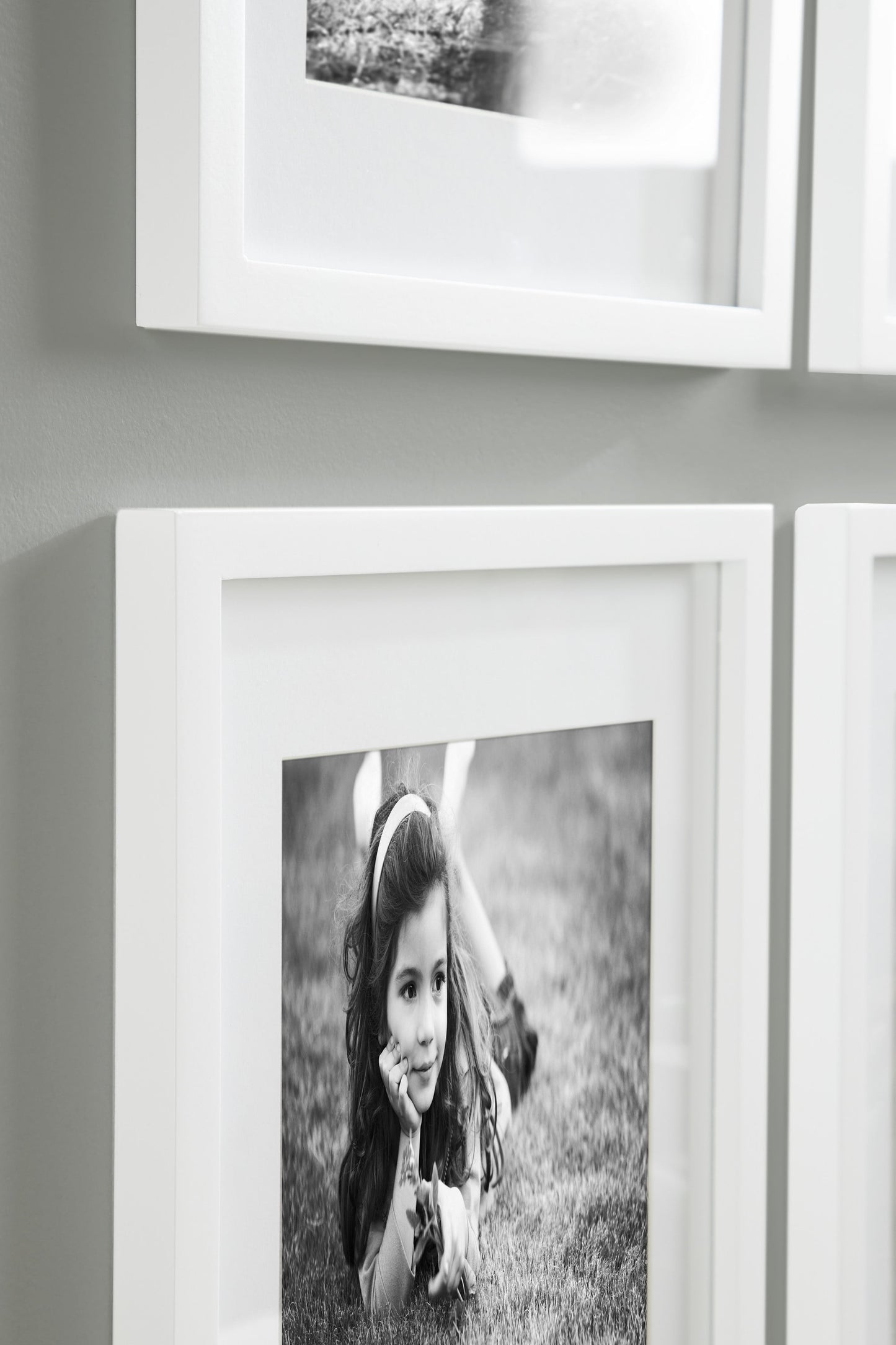 Gallery Wood Photo Frame Set for Customizable Wall Display, White 11X14 Matted to 8X10, Pack of 4