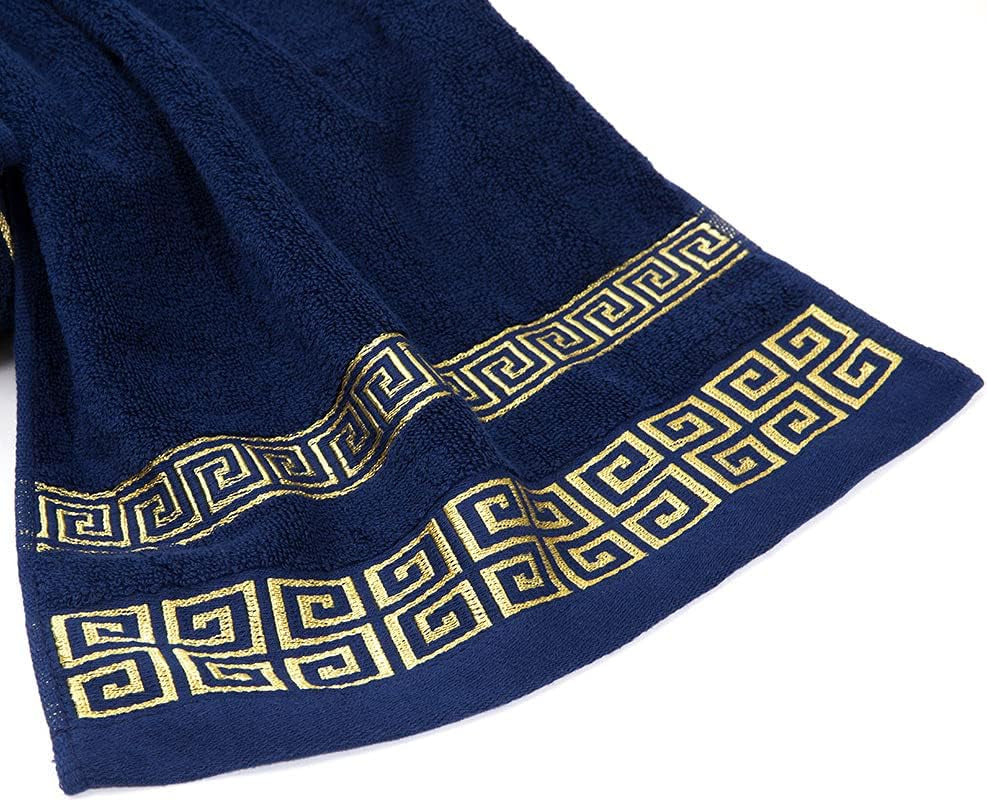 100% Cotton Highly Absorbent Embroidered Towels 3-Piece Towel Set Hotel Bath Towel, 1 Bath Towels, 2 Hand Towels Extra Thick Beach Bath Towels