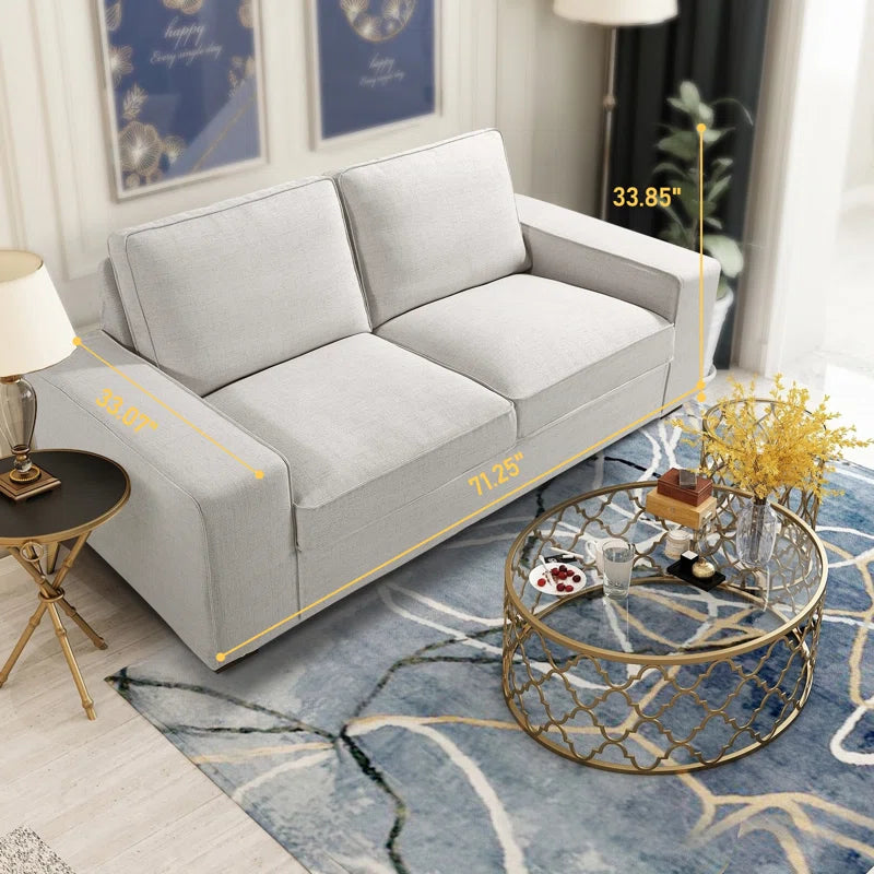 88.58" Luxury Modern Upholstered Sofa for Living Room, Couches with Solid Wood Frame