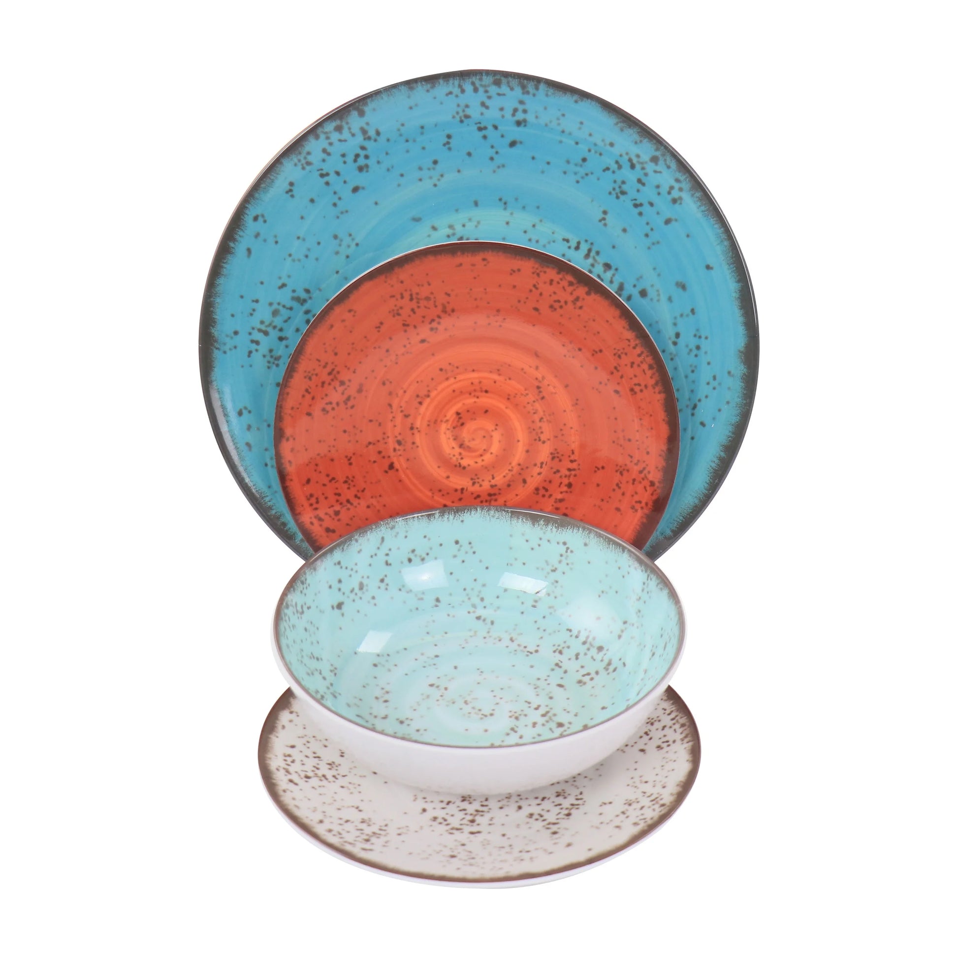 Pryce 12 Piece Melamine Dinnerware Set Is Assorted Colors