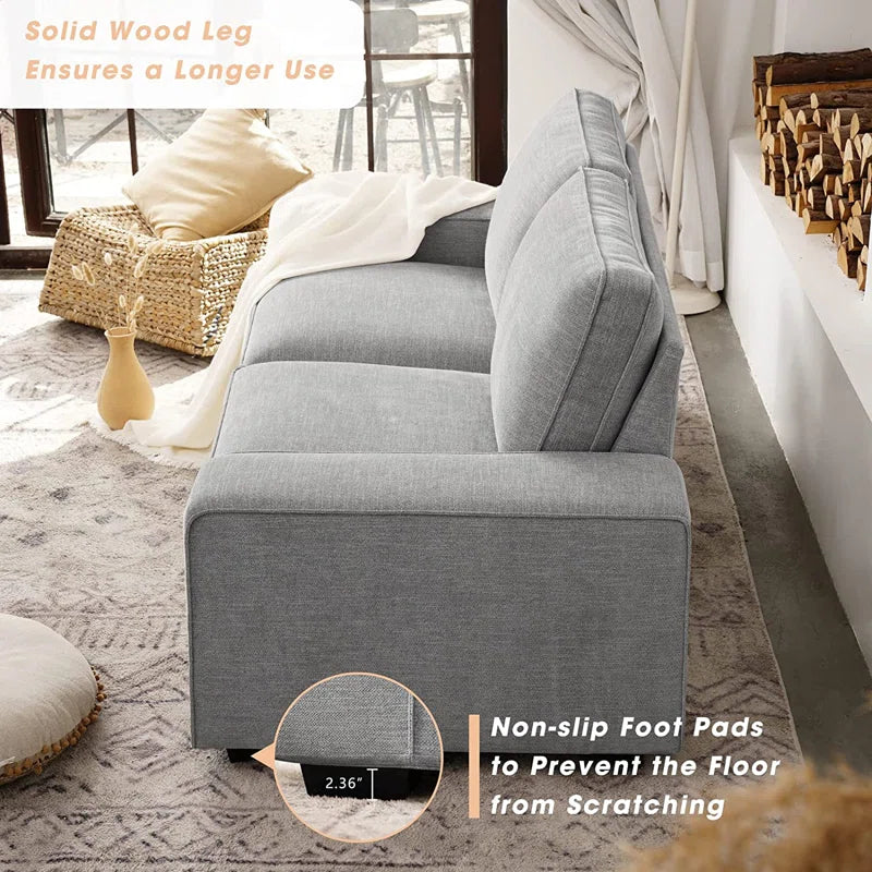 88.58" Luxury Modern Upholstered Sofa for Living Room, Couches with Solid Wood Frame