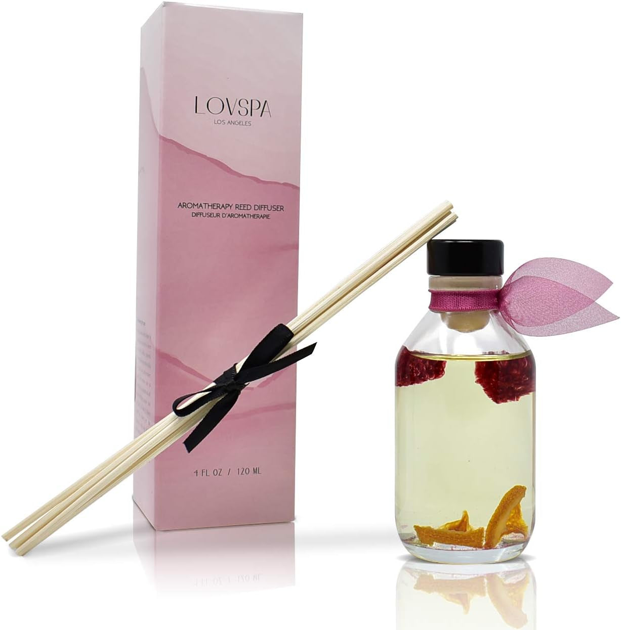 Reed Diffuser Set, Hawaiian Breeze Scented Oil Diffuser with Sticks, Home Fragrance Accessories for Bathroom Shelf Decor, Aroma Diffusers for Home or Office Desk, USA Made