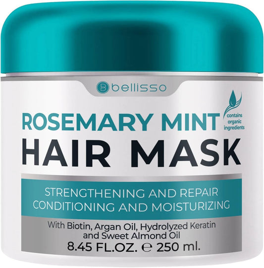 Rosemary Mint Oil Hair Mask Deep Conditioning Repair Products for Damaged Care Scalp Moisturizer and Hydrating Treatment for Women and Men Volume for Extremely Dry Thin and Frizzy Locks