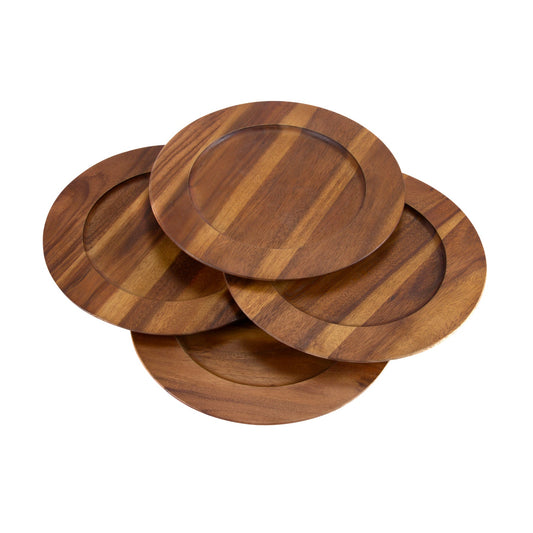Handcrafted Acacia Wood Individual Salad Bowls